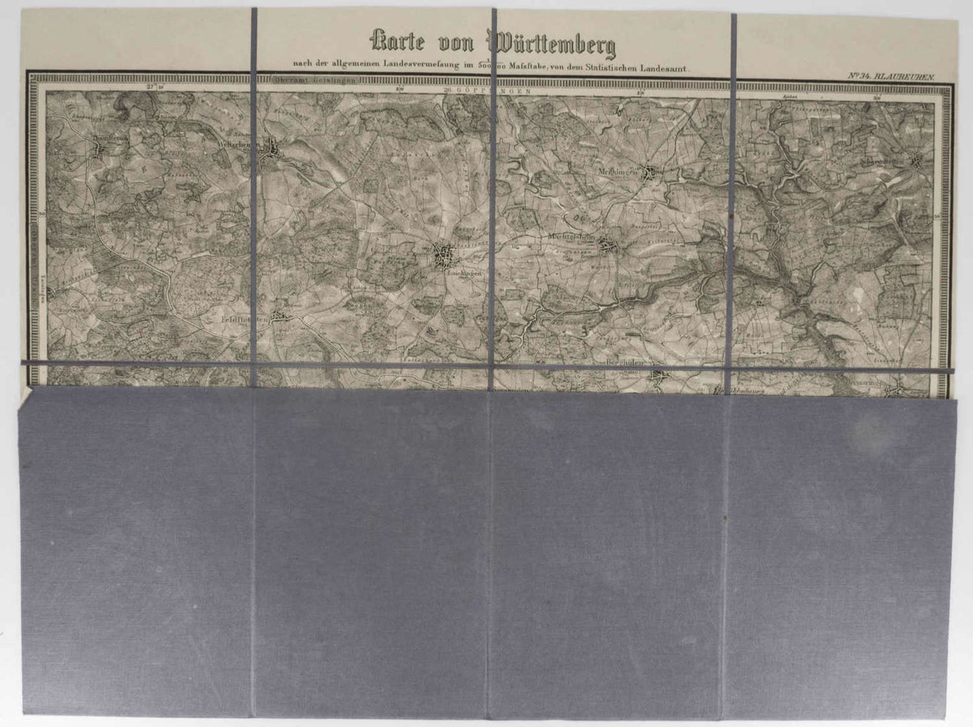 Lot alter Landkarten, dabei Fichtelgebirge, der Steigerwald, je 1:100000, Borna, Pegau und - Bild 3 aus 7