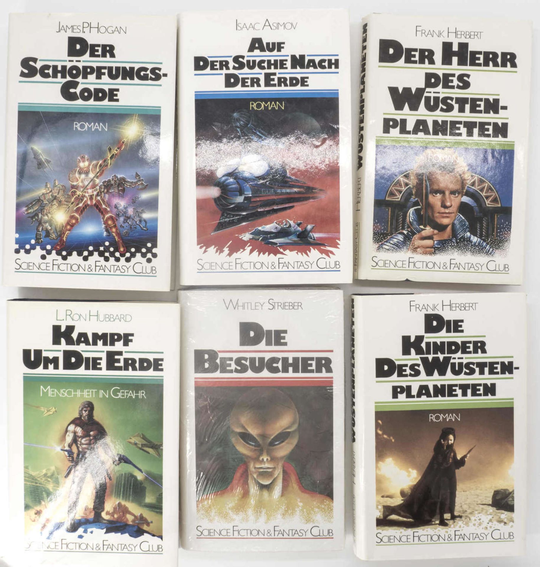 Lot Science Fiction - Bücher. Insgesamt sechs Stück. Dabei auch Isaac Asimov.Lot of science