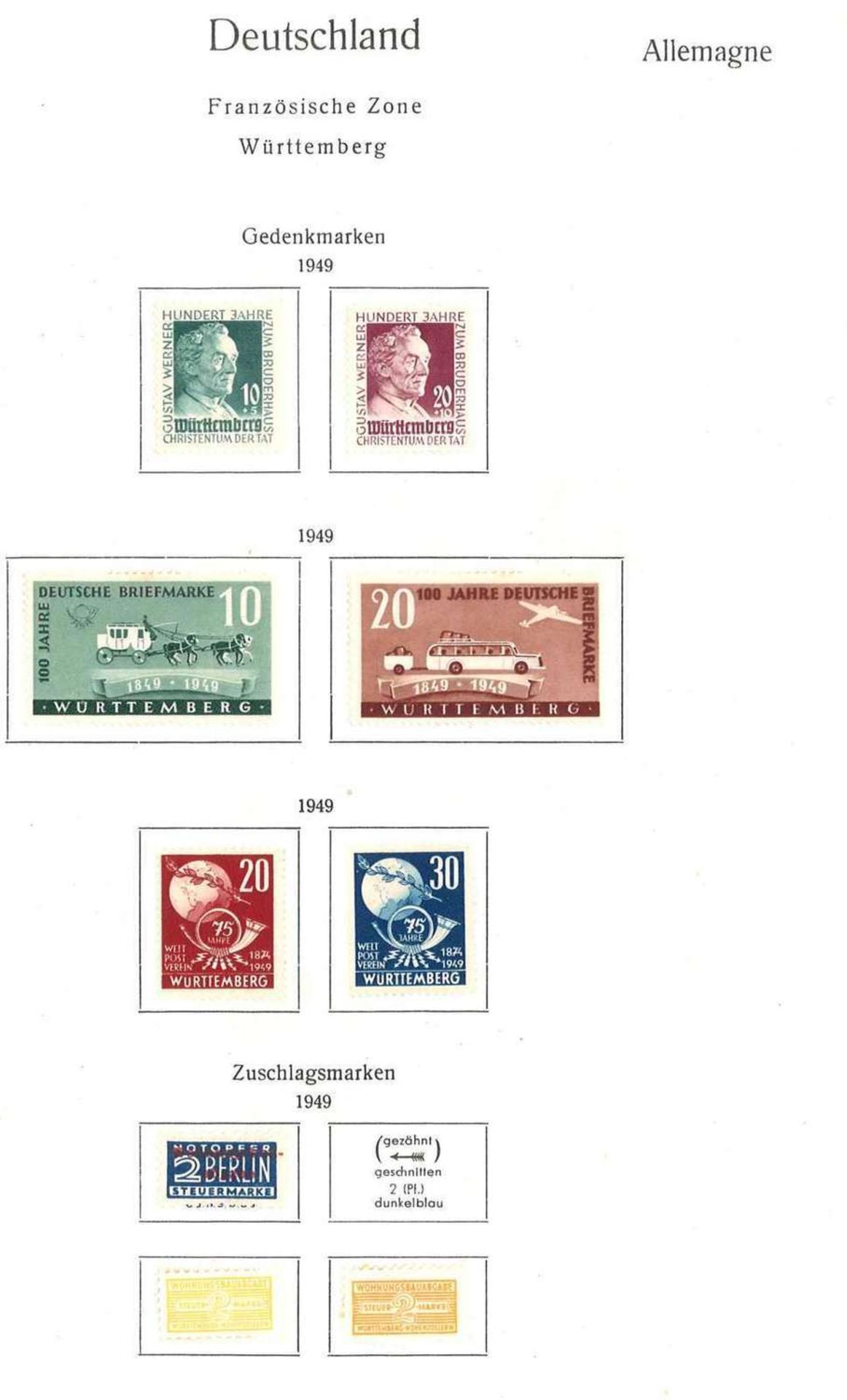 Deutschland, gute Sammlung nach 1945, dabei sowjet. Zone, franz. Zone, Saarland. BRD - diese - Bild 9 aus 21