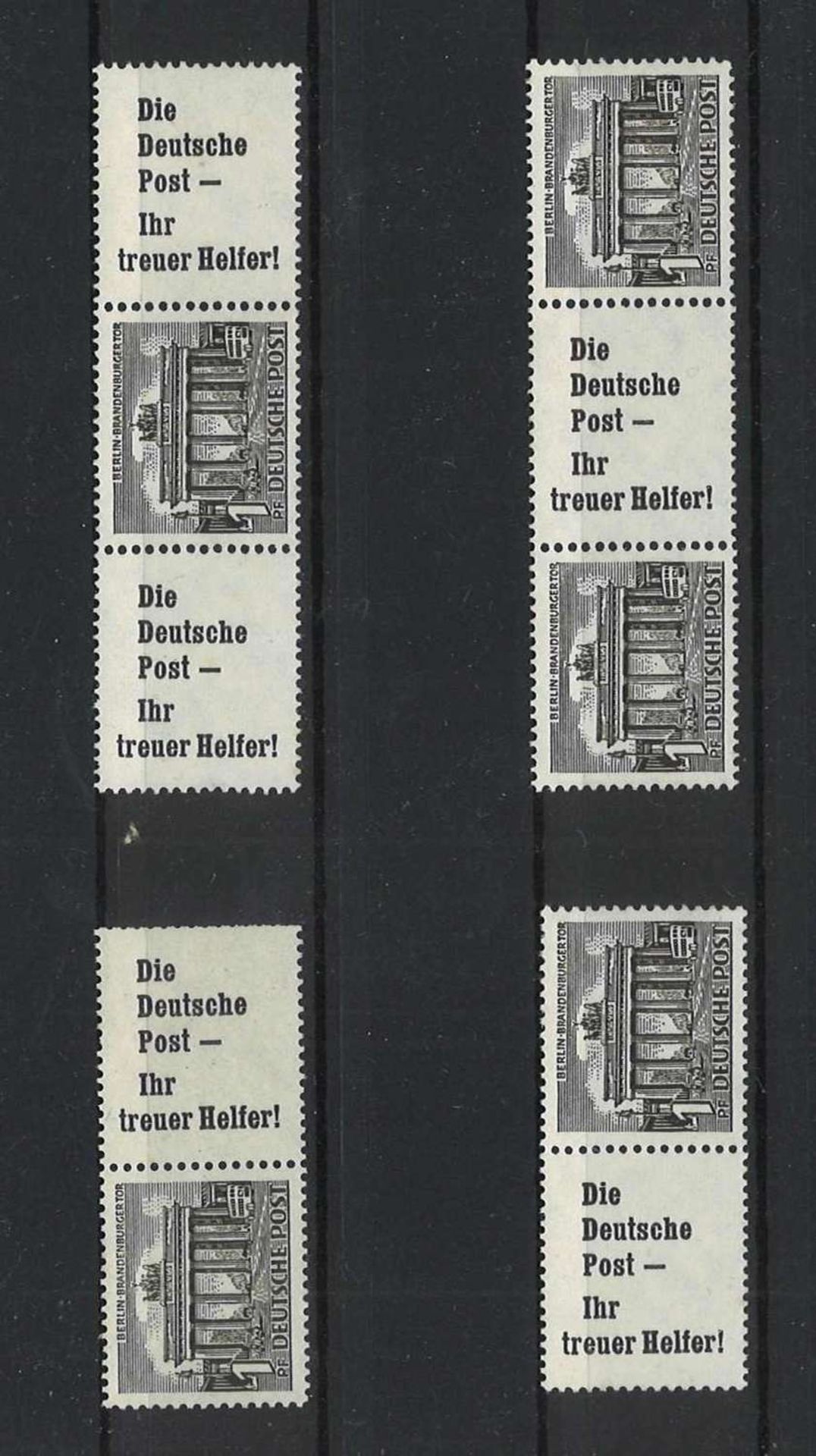 Berlin 1952, MiNr. W 37-40Berlin 1952, MiNr. W 37-40