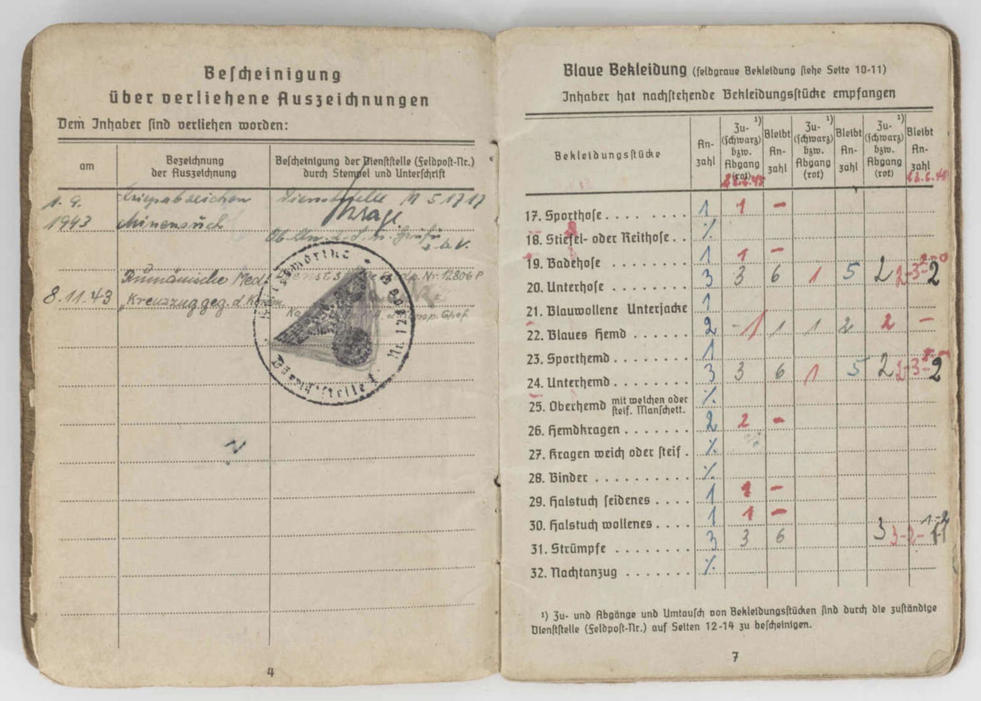 Drittes Reich, Lot Militaria bestehend aus Soldbuch Kriegsmarine, entnazifiziert, Organisation - Image 7 of 9