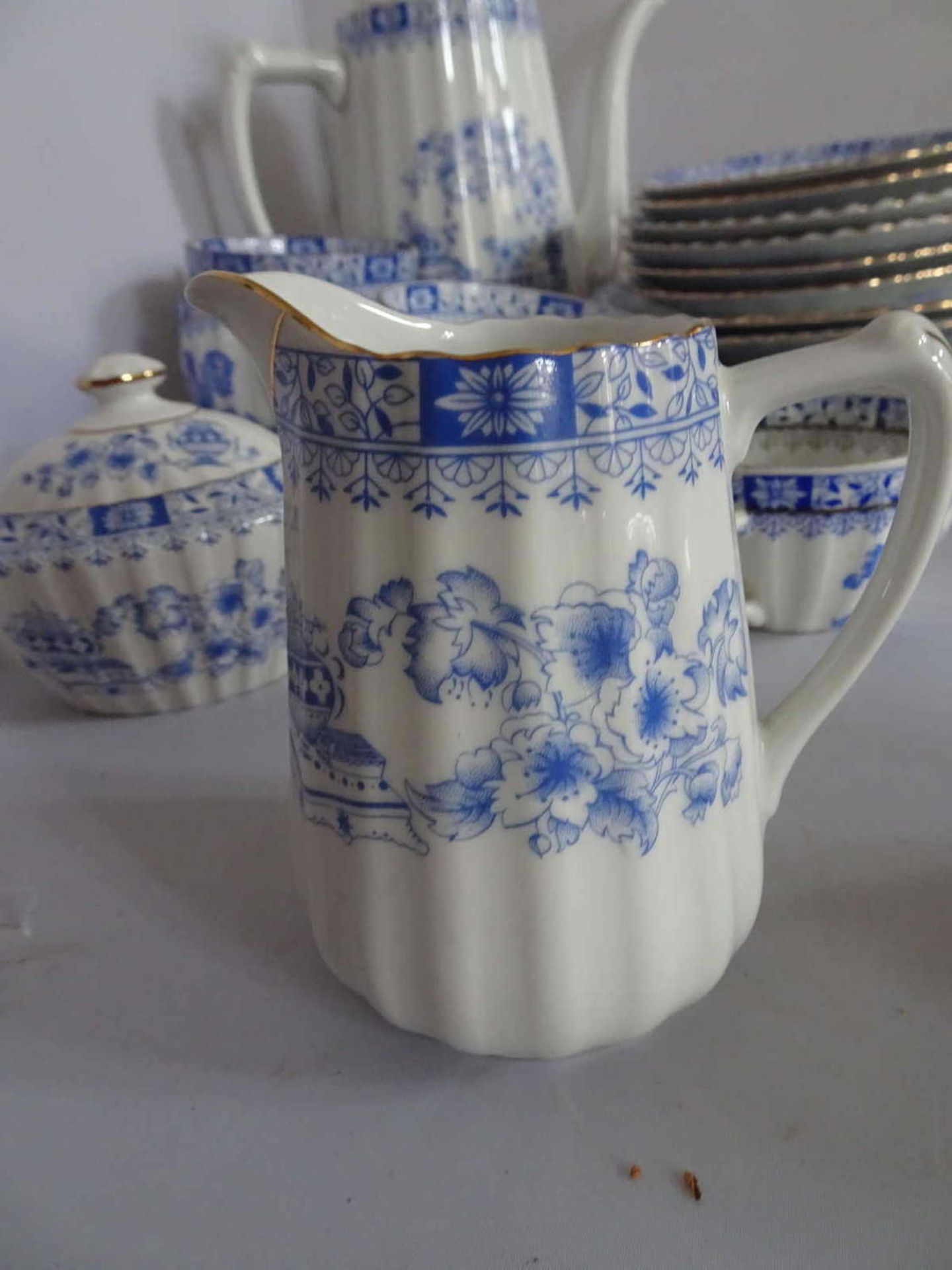 Kaffeeservice von Rosslau & Seltmann Weiden, Modell China-Blau, bestehend aus 1 Kanne, 1 - Bild 3 aus 3