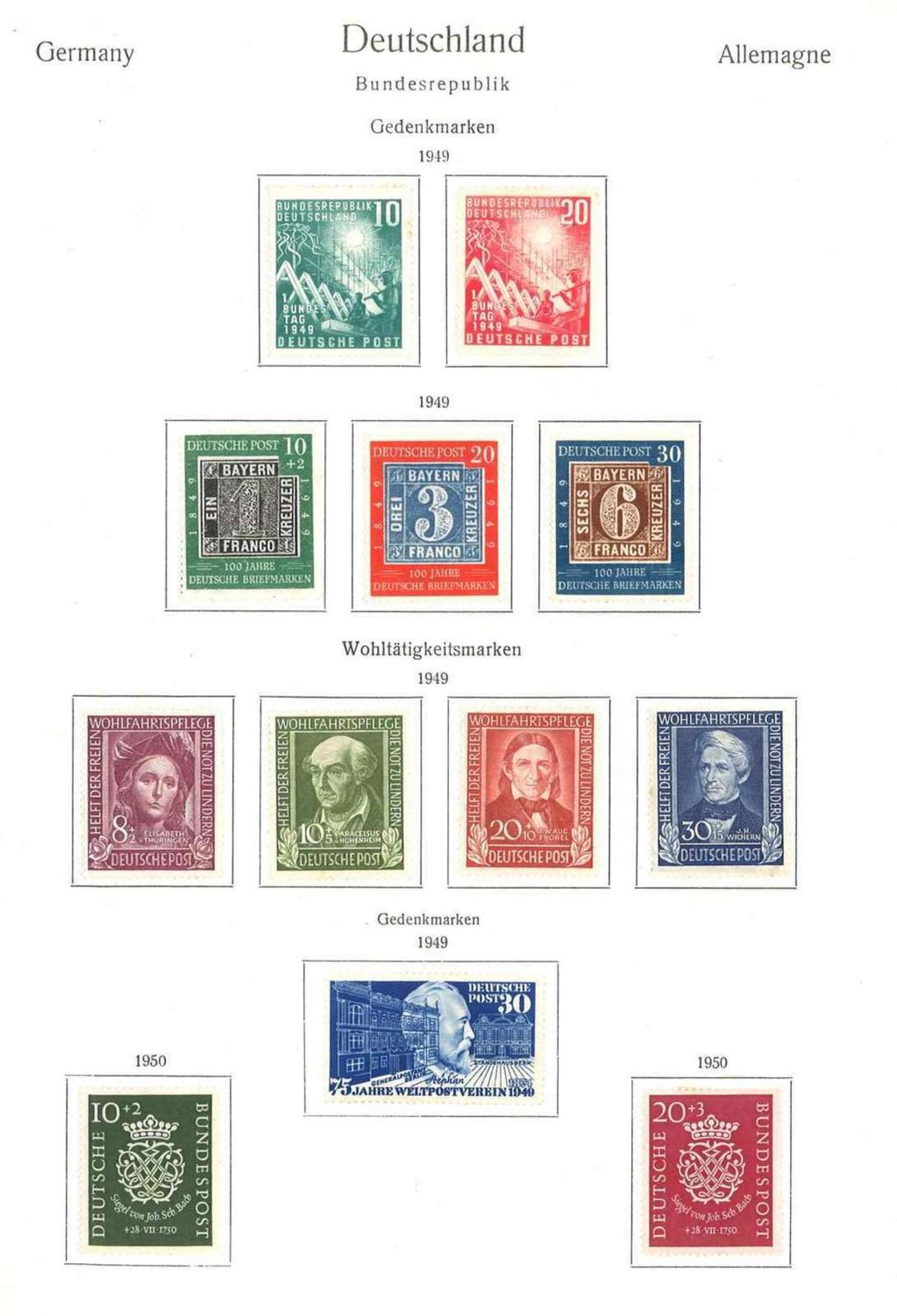 Deutschland, gute Sammlung nach 1945, dabei sowjet. Zone, franz. Zone, Saarland. BRD - diese - Bild 14 aus 21