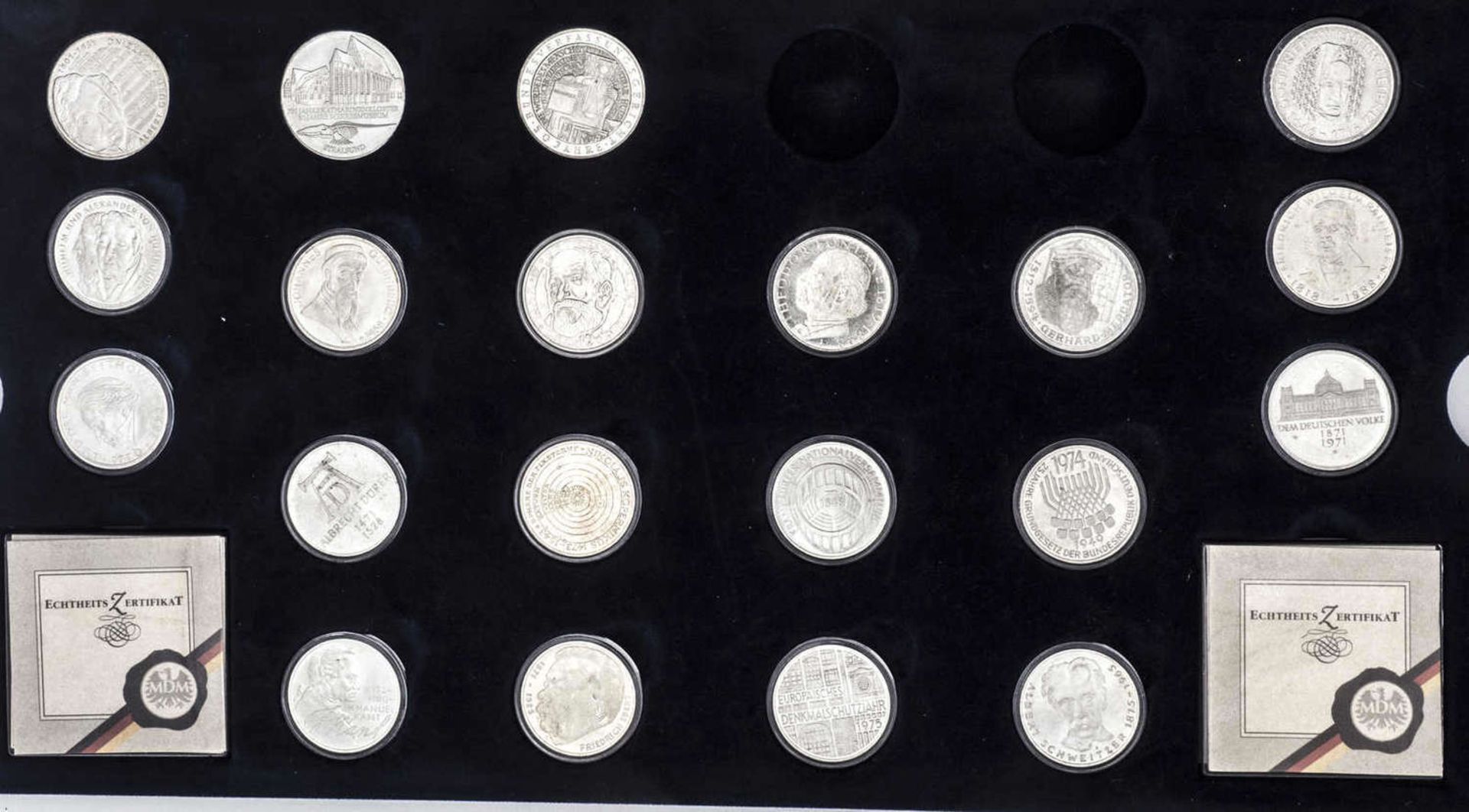 BRD 1966/86, Lot 5.- DM und 10.- DM Silbermünzen."Die Offiziellen Gedenkmünzen der Bundesrepublik - Bild 3 aus 4