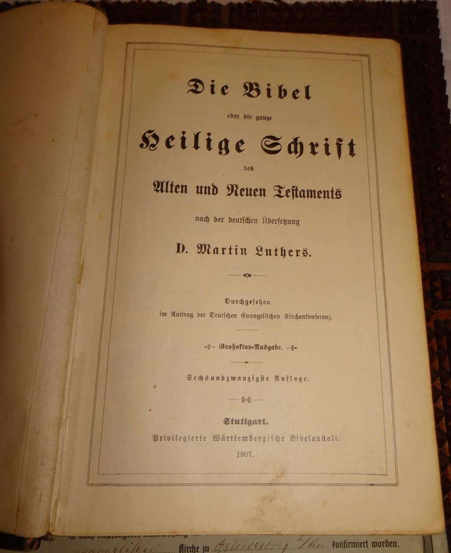 Die Bibel oder die ganze Heilige Schrift des Alten und Neuen Testaments nach der deutschen - Bild 3 aus 3