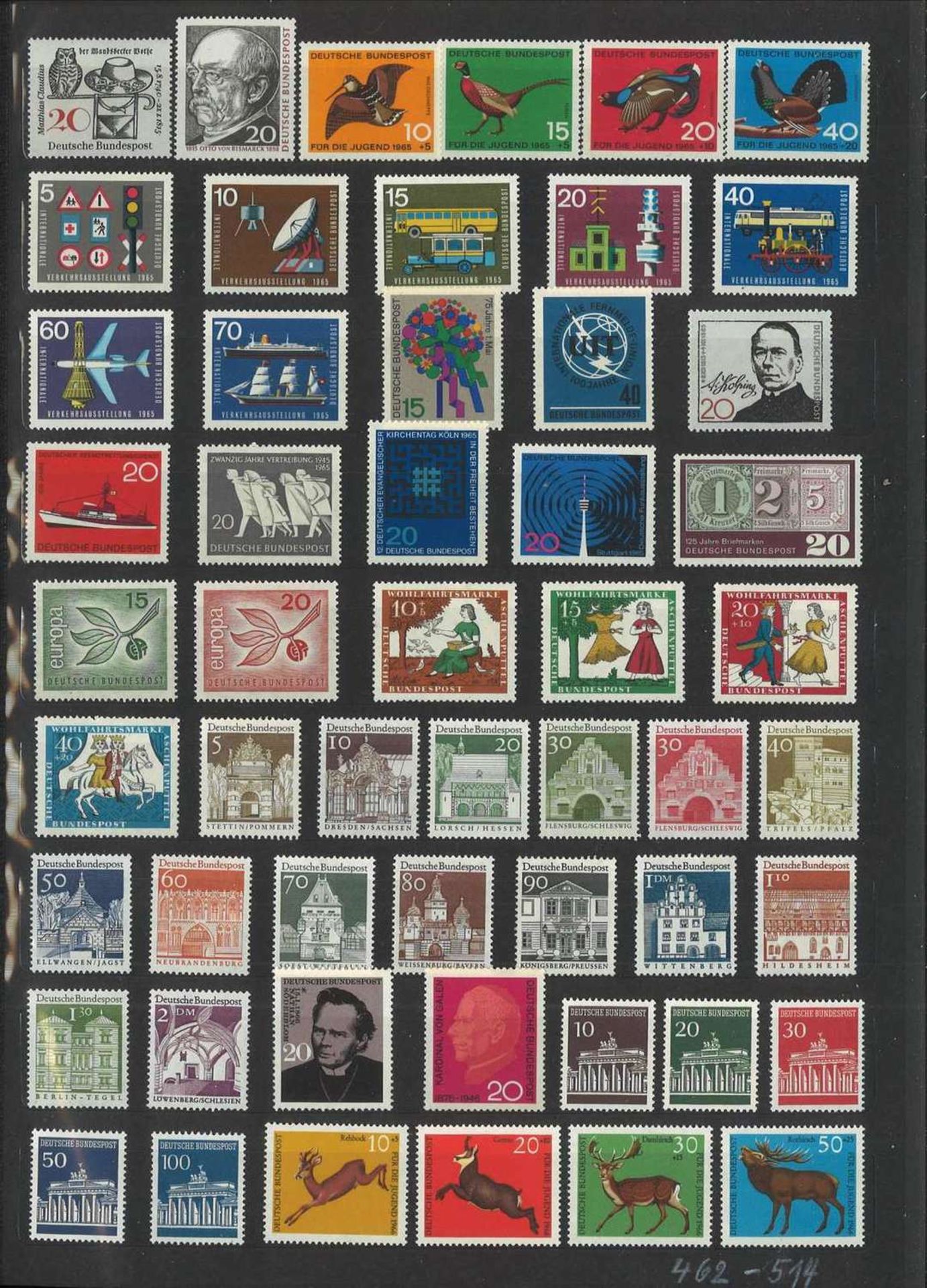 BRD postfrisch ab 1965, Michel Nr. 462-1642FRG mint never hinged from 1965, Michel No. 462-1642