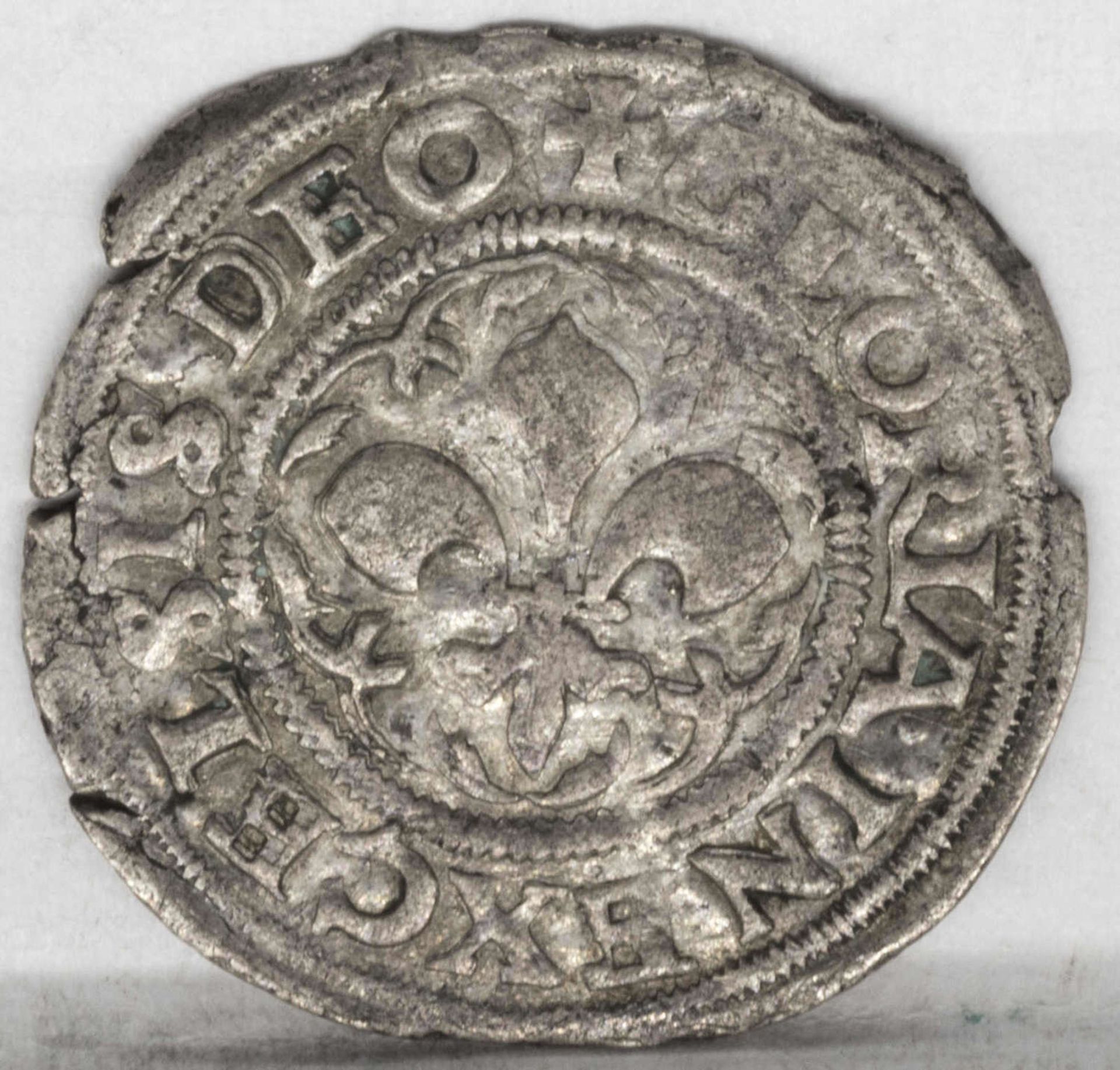 Frankreich nach 1622, Vierer - Silbermünze, ohne Jahrgang, Gewicht: ca. 1,5 g, Durchmesser: ca. 21