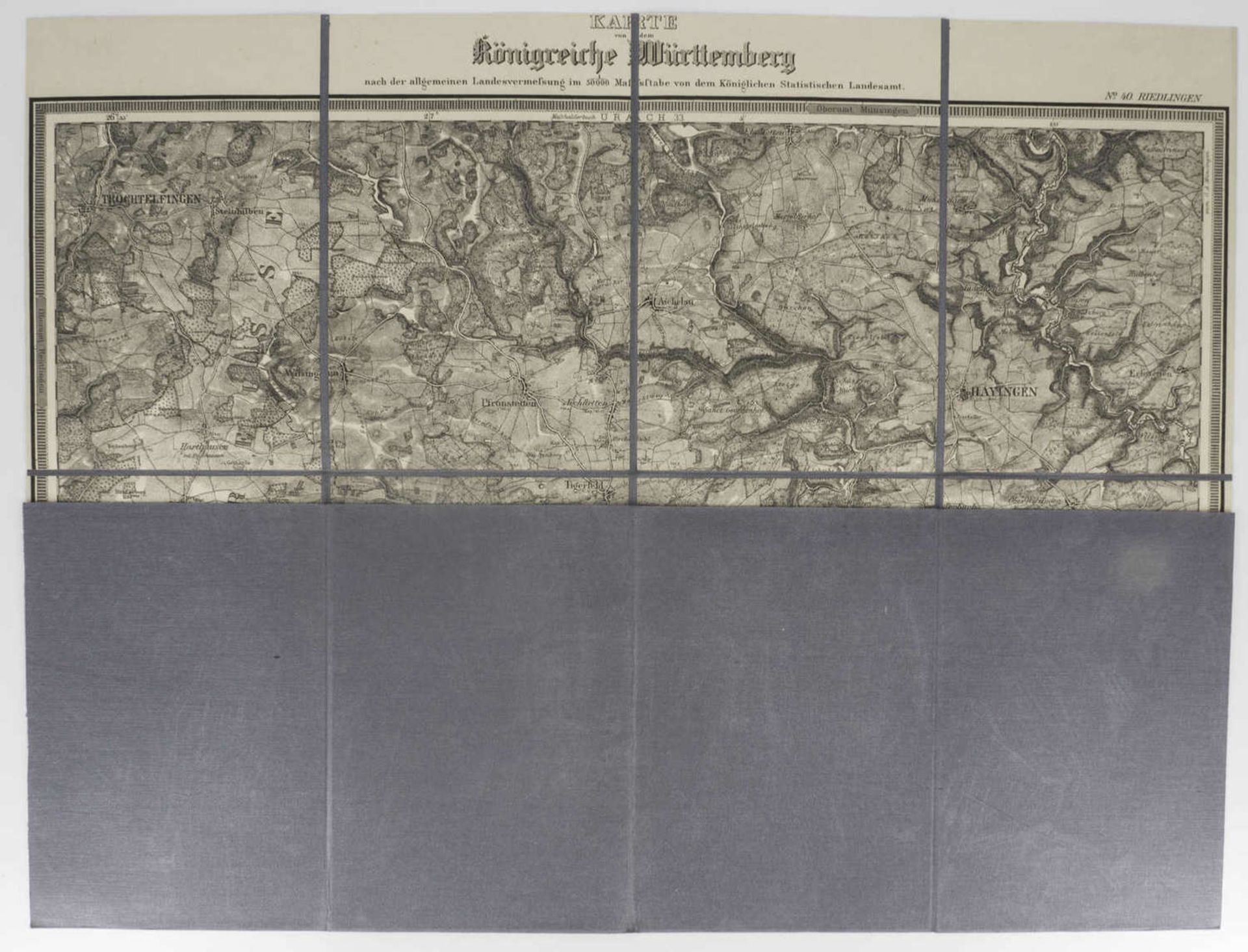 Lot alter Landkarten, dabei Fichtelgebirge, der Steigerwald, je 1:100000, Borna, Pegau und - Bild 4 aus 7