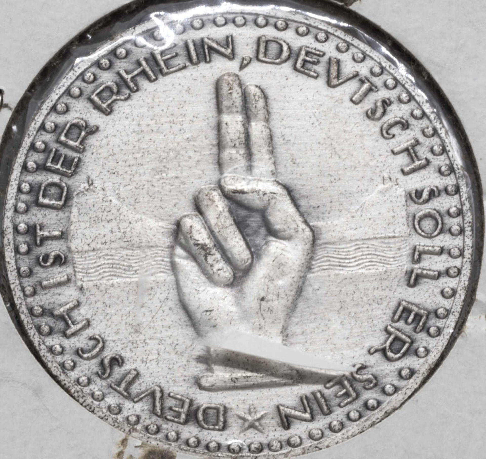Weimarer Republik 1925, Medaille "1000 Jahre deutscher Rhein 925 - 1925". Signiert: MM. Gewicht: ca. - Bild 2 aus 2