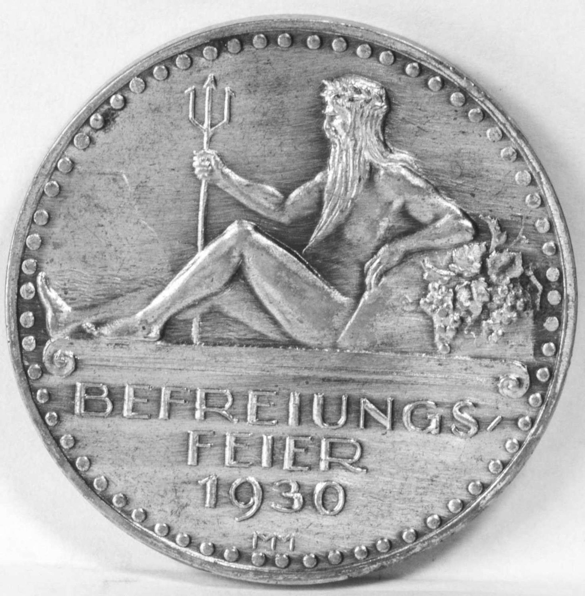 Deutschland 1930, Medaille Befreiungsfeier 1930, "Deutsch ist der Rhein - Deutsch soll er sein". - Bild 2 aus 2