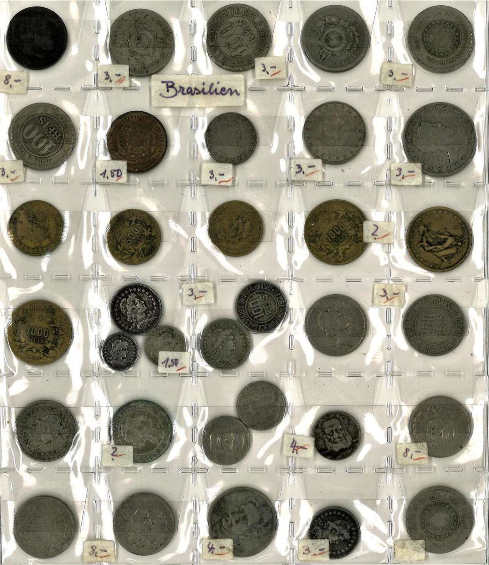 Lot Münzen alle Welt im Album, dabei z.B. Ceylon, Indien, Israel, Brasilien, Australien etc. - Bild 2 aus 4