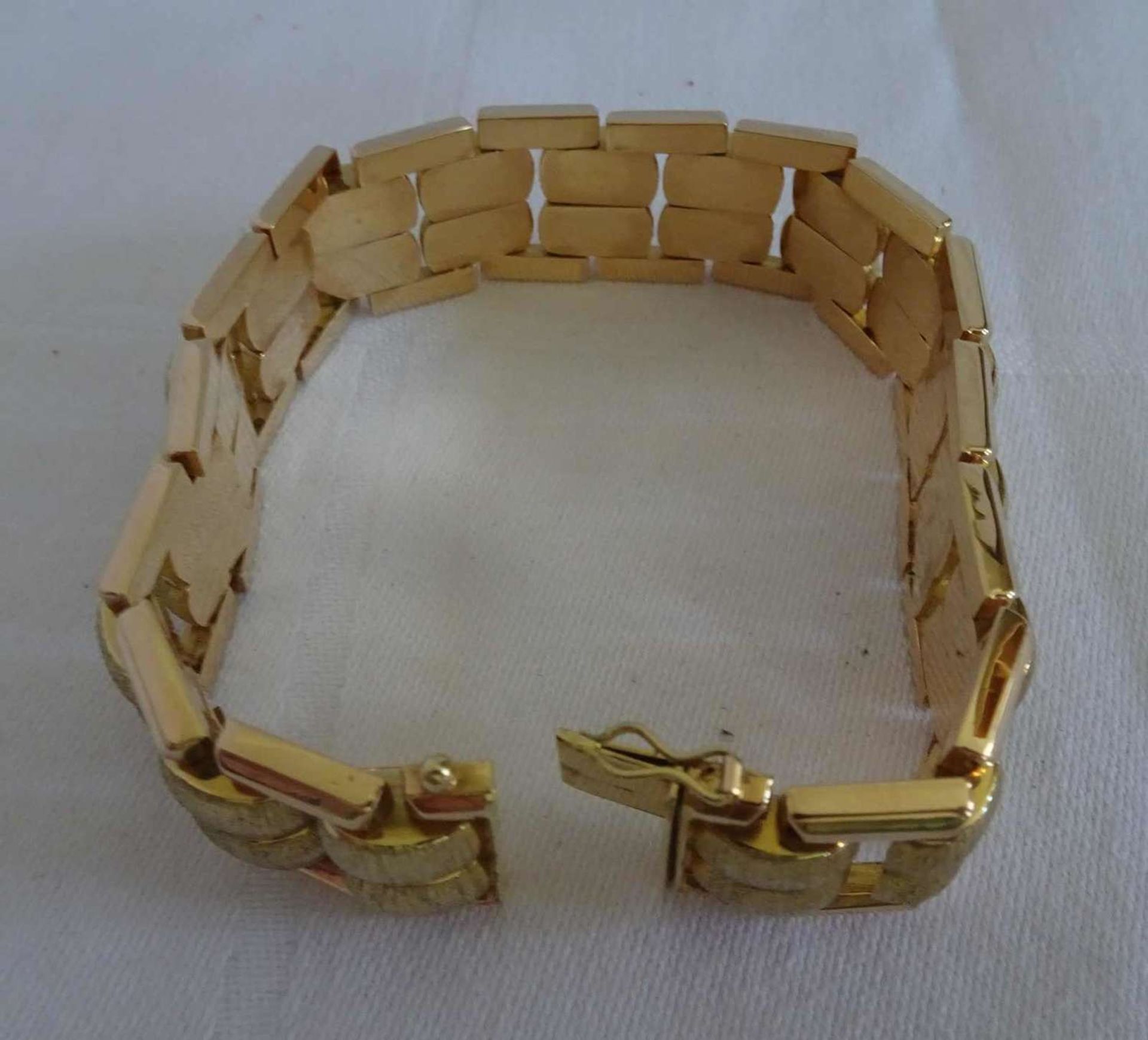 Armband, 750er Gelbgold, Länge ca. 19,5 cm, Gewicht ca. 51,6 gr - Bild 4 aus 4