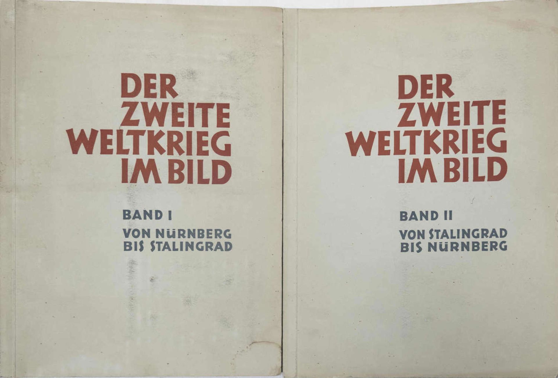 Sammelbilder - Album "Der 2. Weltkrieg im Bild". Band 1 und 2. Band 1 nicht komplett, Band 2