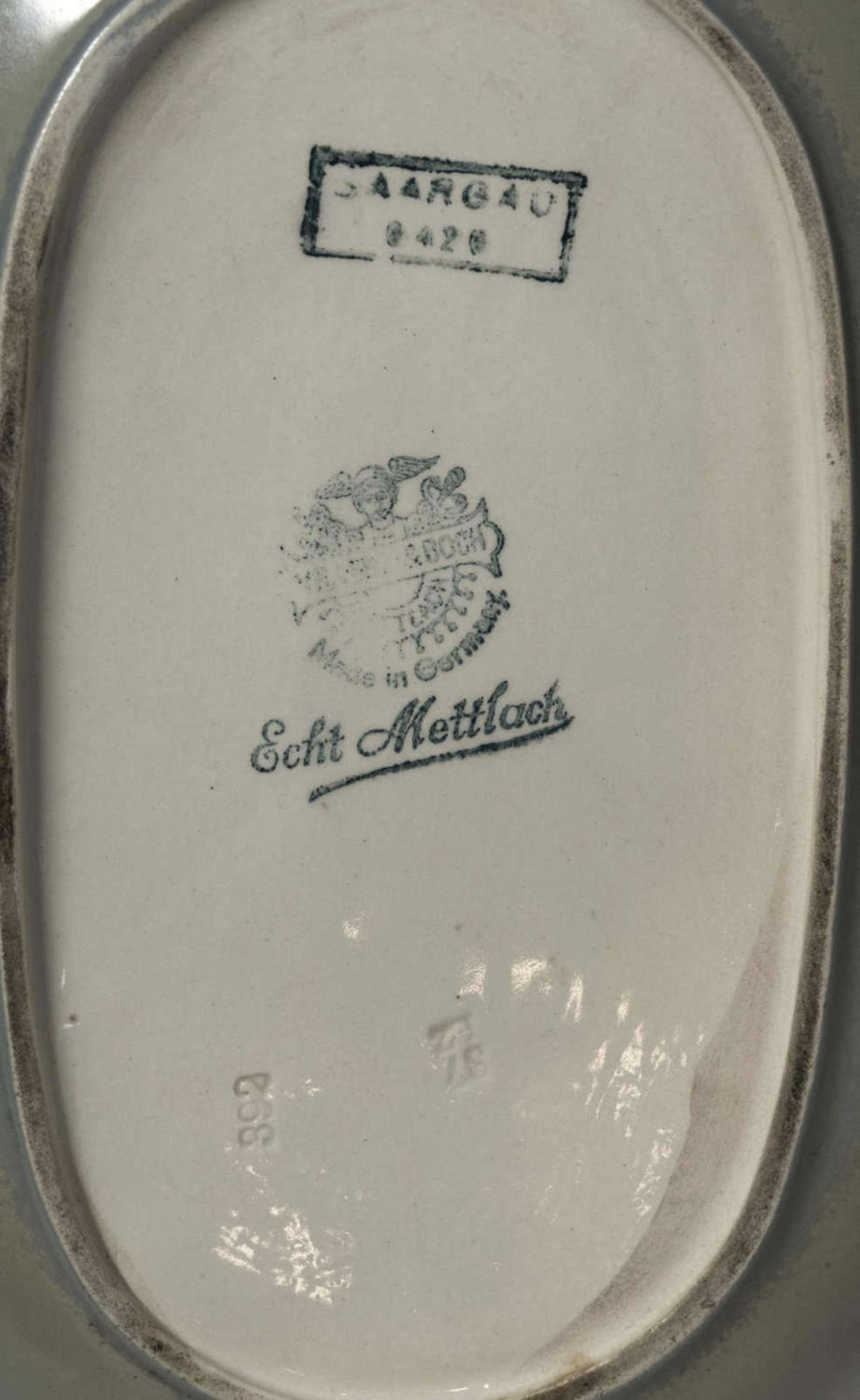 Villeroy & Boch, Keramik - Henkel - Tablett. Länge: ca. 25 cm, Breite: ca. 19,5 cm. Sehr guter - Image 2 of 2