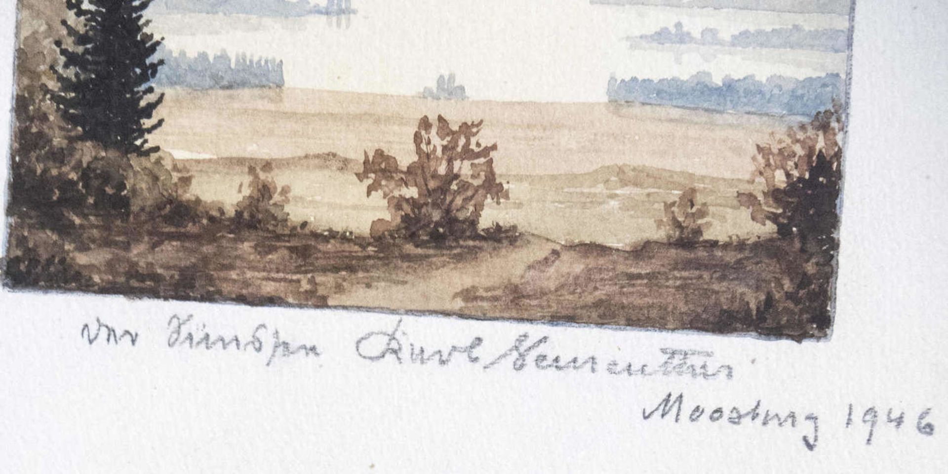 Drei Aquarelle, bayrischer Maler, Signatur unten rechts. Maße: ca. 31,5 cm x ca. 26,5 cm. Hinter - Bild 2 aus 2