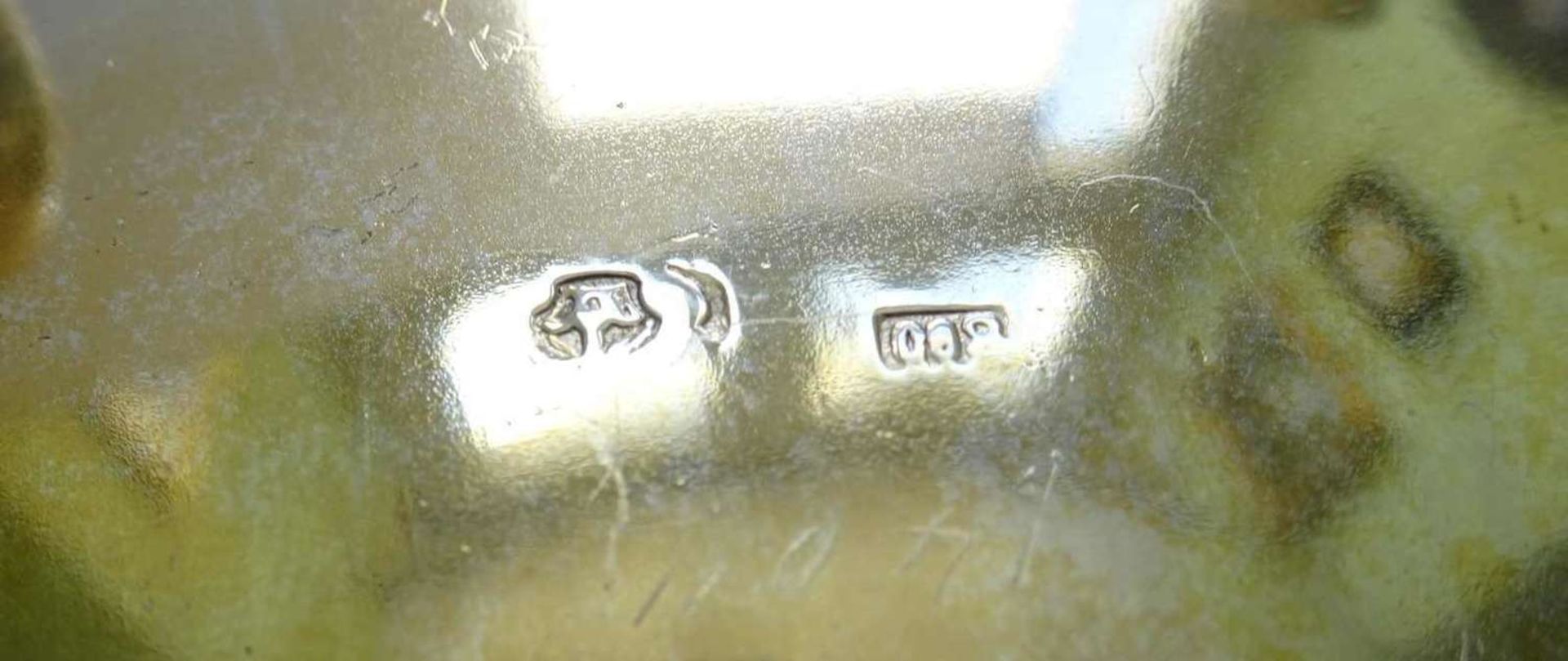 Deckeldose, 800er Silber, 800 Punze Mond-Krone. Höhe bis ca. 19 cm. Gewicht ca. 551 gr. Sehr guter - Bild 3 aus 5