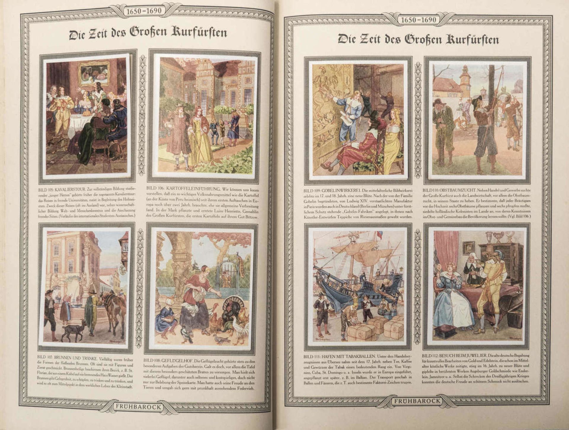 Zwei Cigarettenbilder - Alben: 1. "Deutsche Kulturbilder", Deutsches Leben in 5 Jahrhunderten 1400 - - Image 2 of 2