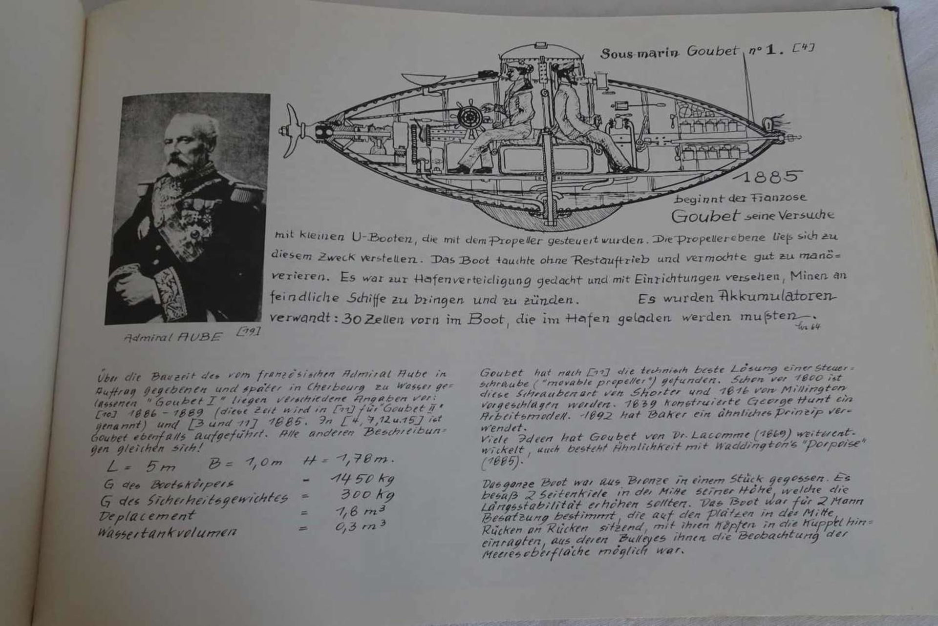 Hans-Joachim Lawrenz, Die Entstehungsgeschichte der Uboote, Lehmann 1968, Großband, 150 - Image 3 of 3