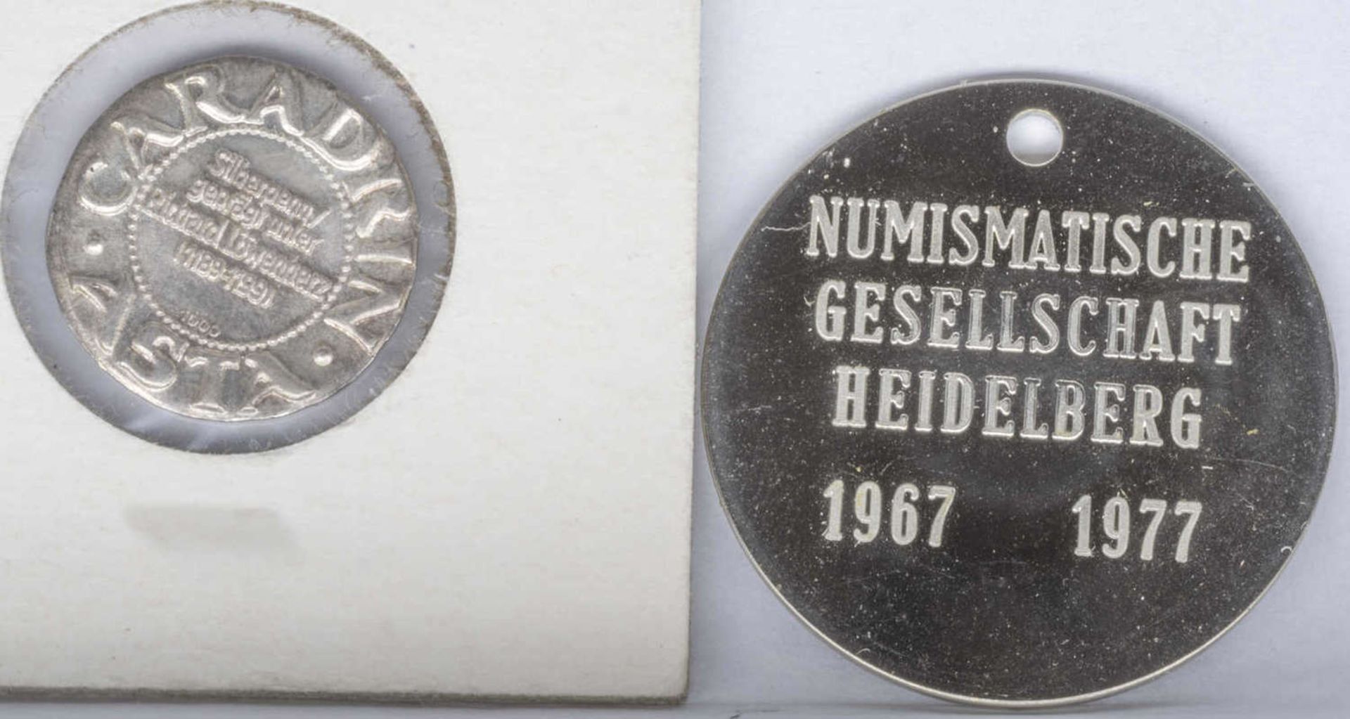Nachprägung eines Silberpenny aus der Zeit Richard Löwenherz, Silber 1000. Dazu Medaille der - Bild 2 aus 2