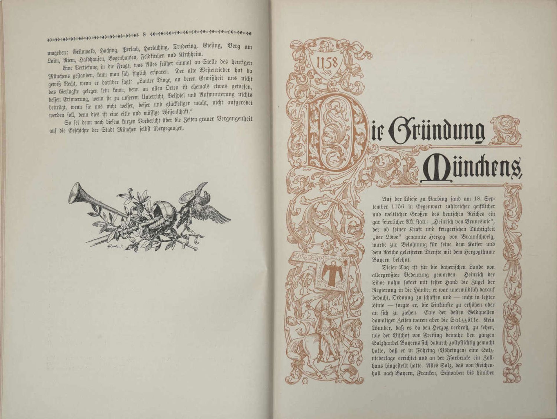 "Illustrierte Geschichte der Stadt München", Verlag von Franz X. Seitz, München 1903. Gewidmet dem - Image 3 of 3