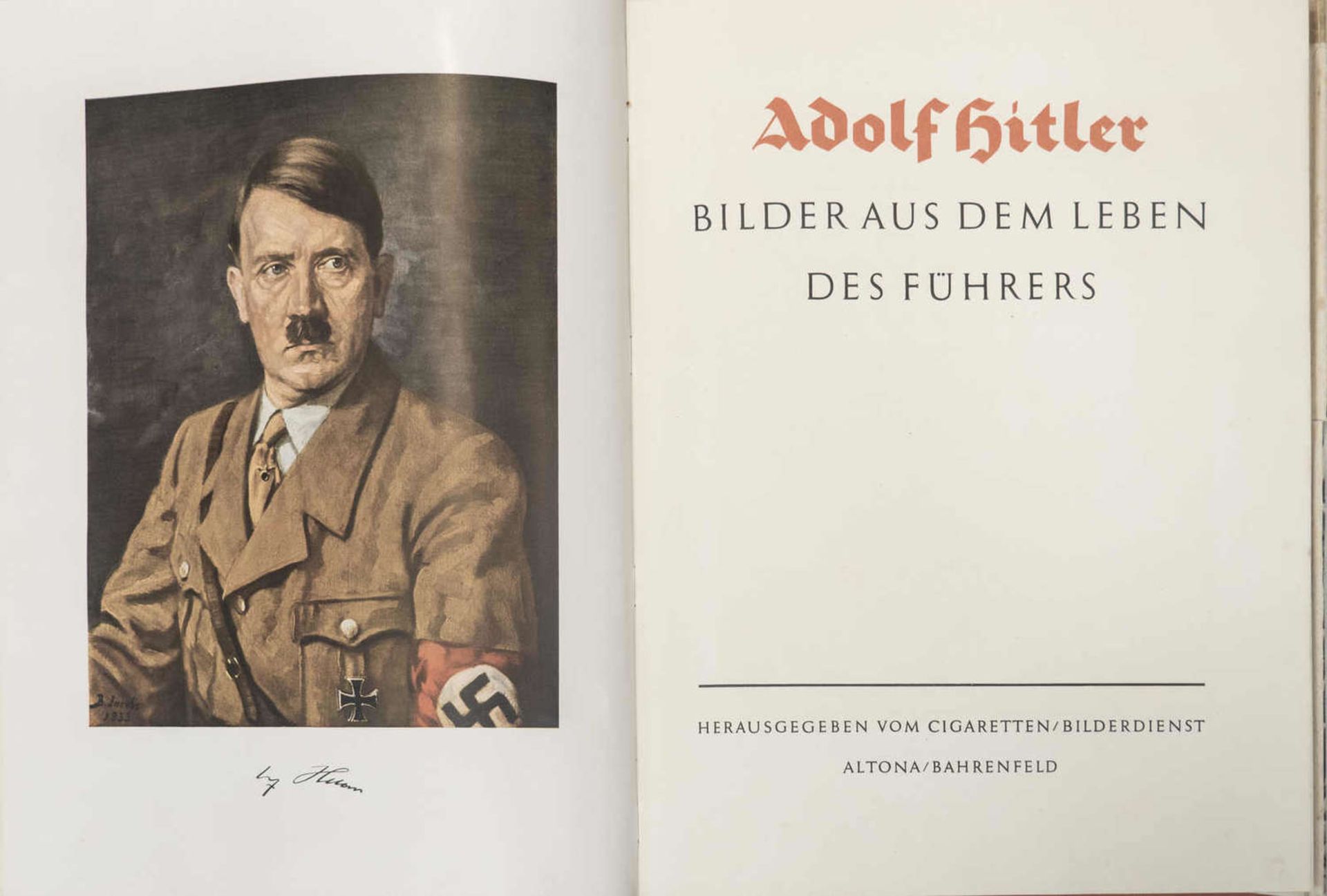 Sammelbilder - Album "Adolf Hitler - Bilder aus dem Leben des Führers". Augenscheinlich komplett. - Bild 2 aus 3
