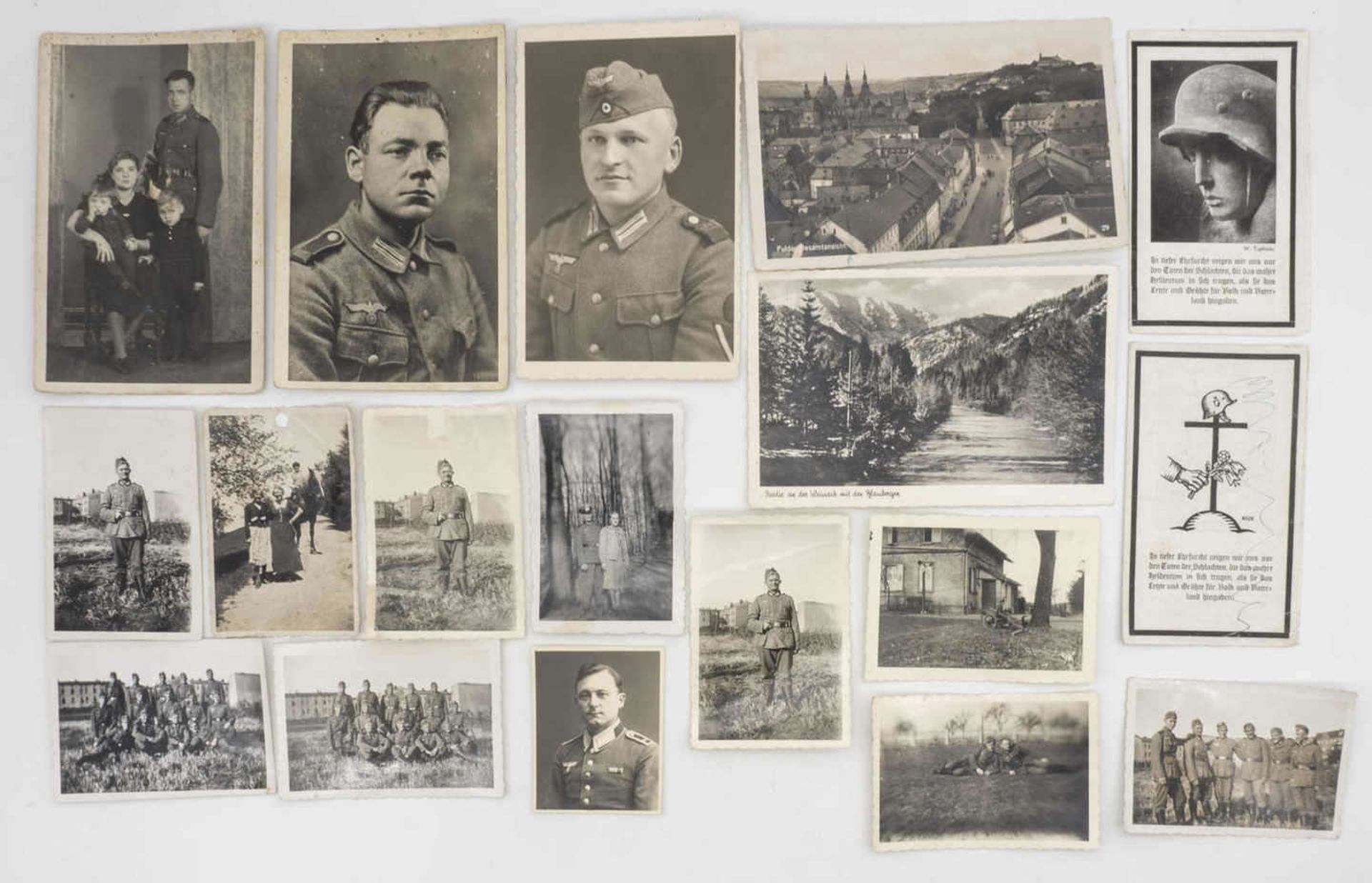 Konvolut Militaria 3. Reich, dabei Fotografien Soldaten, Ansichtskarten, Ausweis zum Betreten der - Bild 4 aus 5
