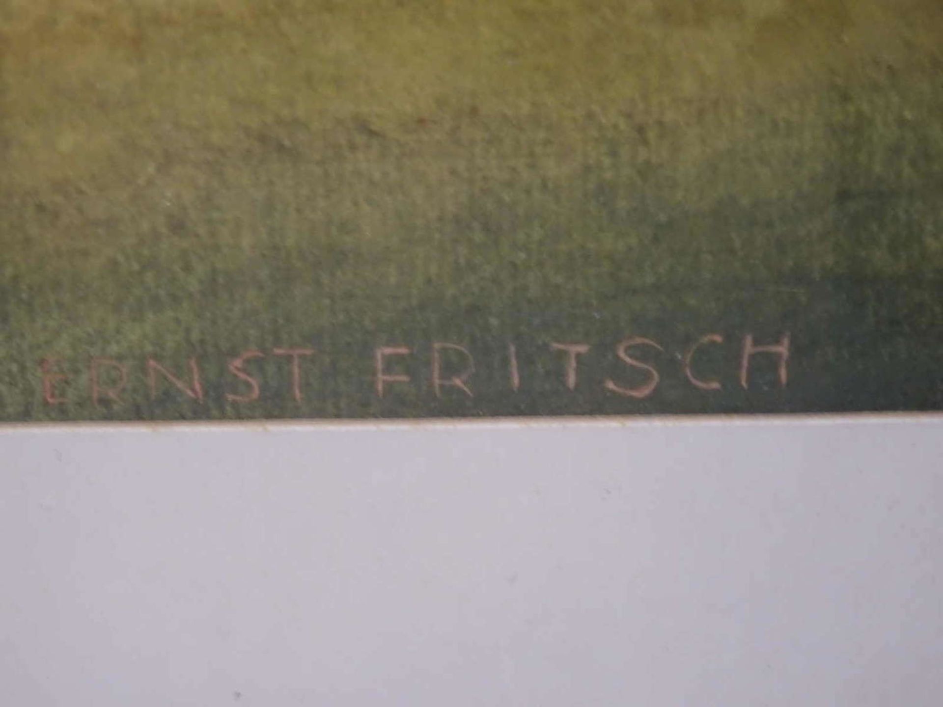 Otto Ernst Fritsch, Aquarell auf Papier "Waldidyll im Karwendel", hinter Glas gerahmt (leicht - Image 3 of 3