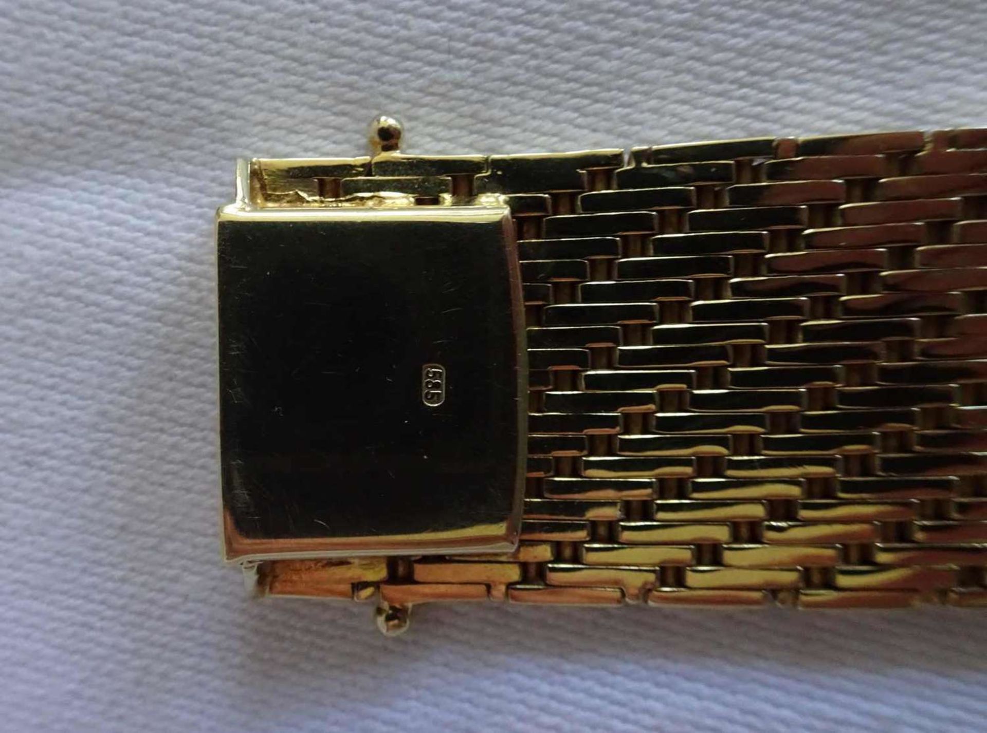 Armband, 585er Gelbgold, Länge ca. 19 cm, Breite ca. 2,2 cm. Gewicht ca. 81 gr. - Bild 2 aus 3