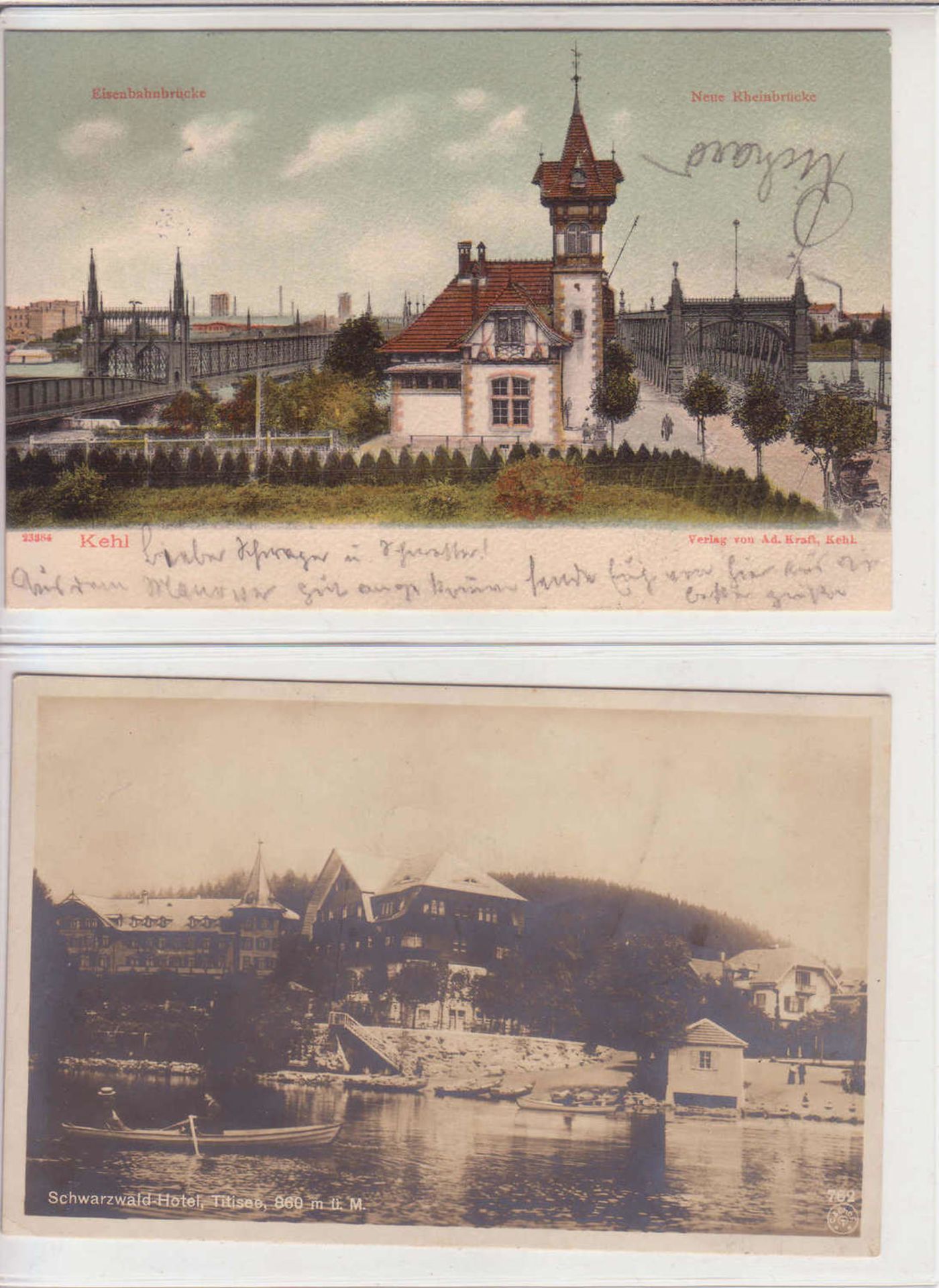 Lot Ansichtskarten Schwarzwald, dabei Gengenbach 1906, Kehl 1906, Titisee 1920. Dazu Gruss aus - Bild 3 aus 4