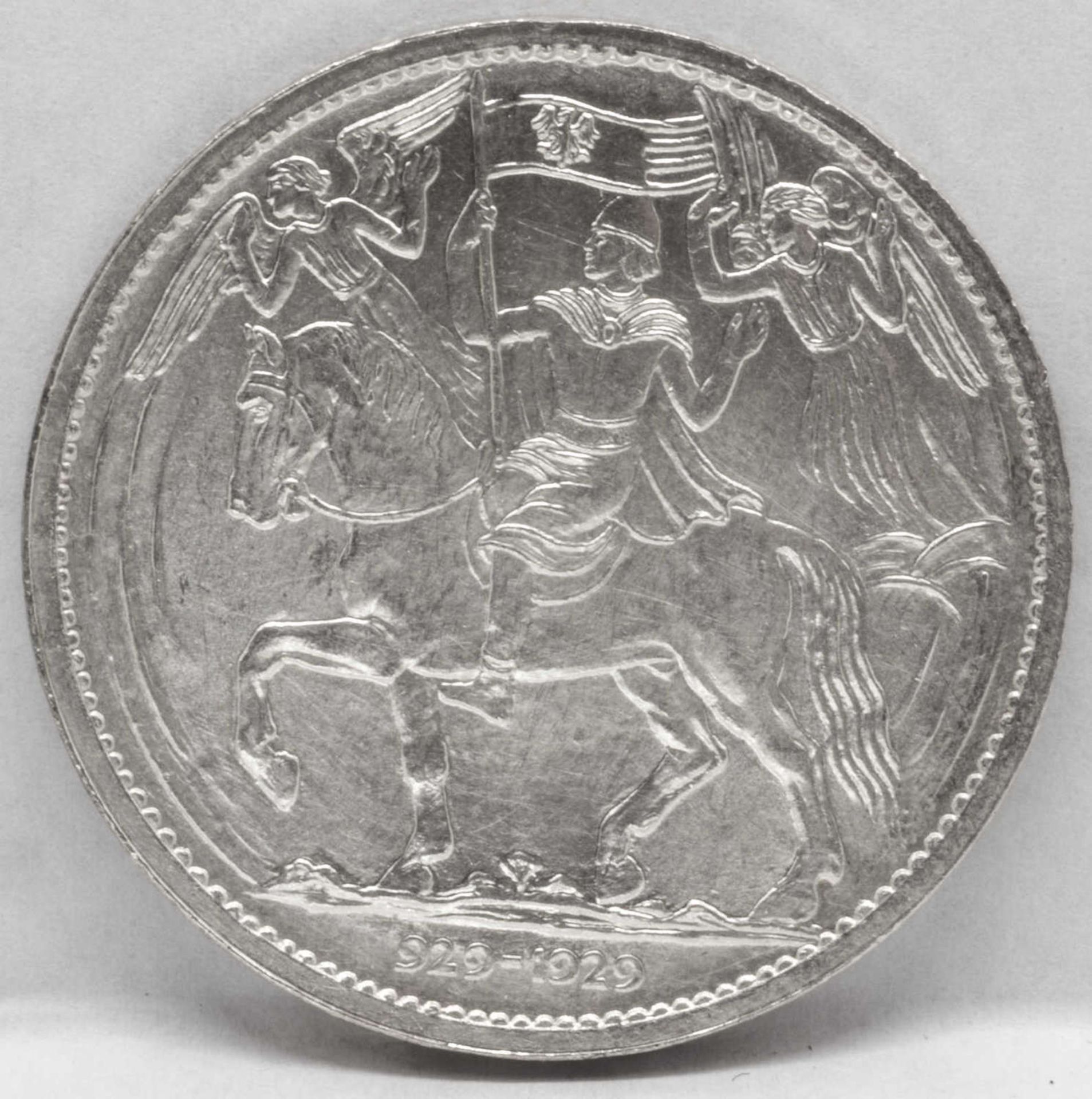 Tschechien 19219, Silbermedaille auf den 1.000. Jahrestag der Christianisierung Böhmens. AV: Der