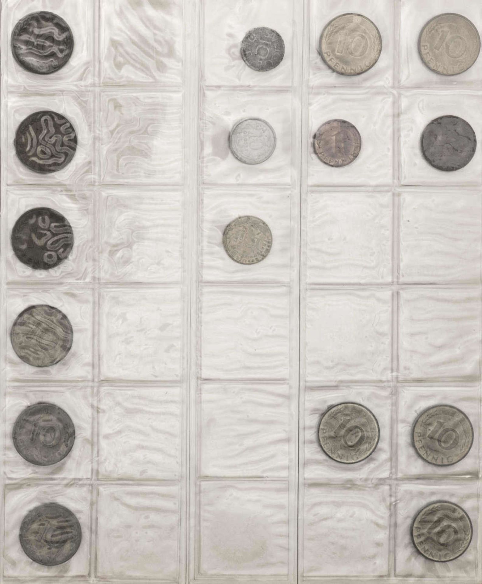 Deutschland, Sammlung 5 Pfennig - 50 Pfennig - Münzen vom Kaiserreich bis BRD. Dabei auch 1.- DM - Image 9 of 12