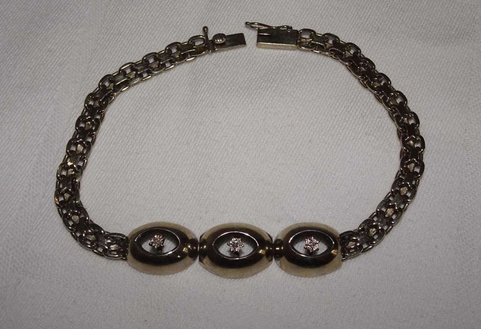 Armband, Silber geprüft, Länge ca. 19,5 cm. Gewicht ca. 12,5 gr Bracelet, silver checked, length