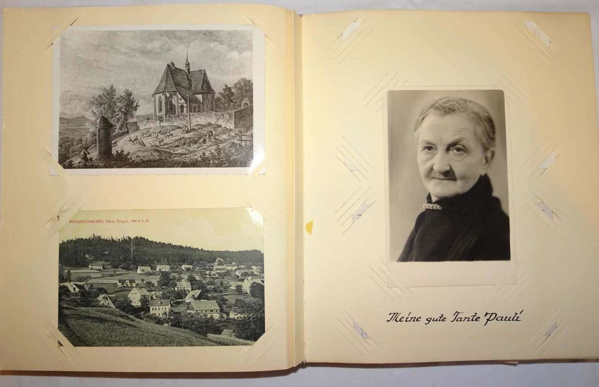 1 Postkarten- und Fotoalbum, meist Vorkriegskarten, hochinteressant, Böhmen und Mähren 1 postcard - Image 2 of 3