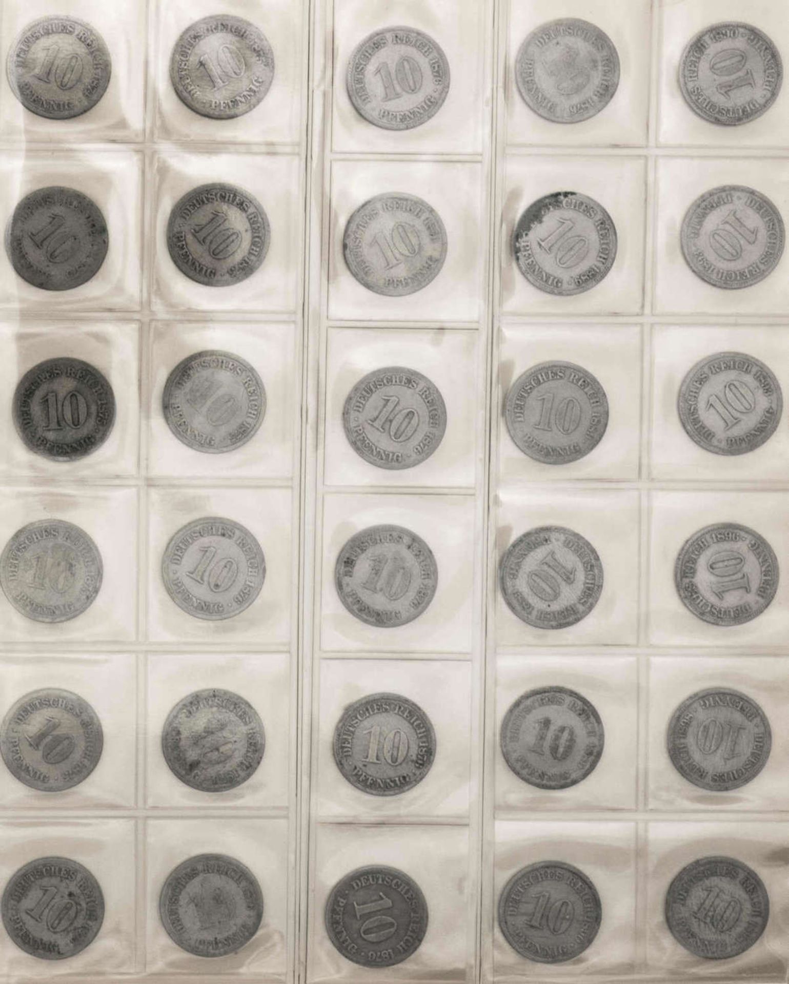 Deutschland, Sammlung 5 Pfennig - 50 Pfennig - Münzen vom Kaiserreich bis BRD. Dabei auch 1.- DM - Image 3 of 12
