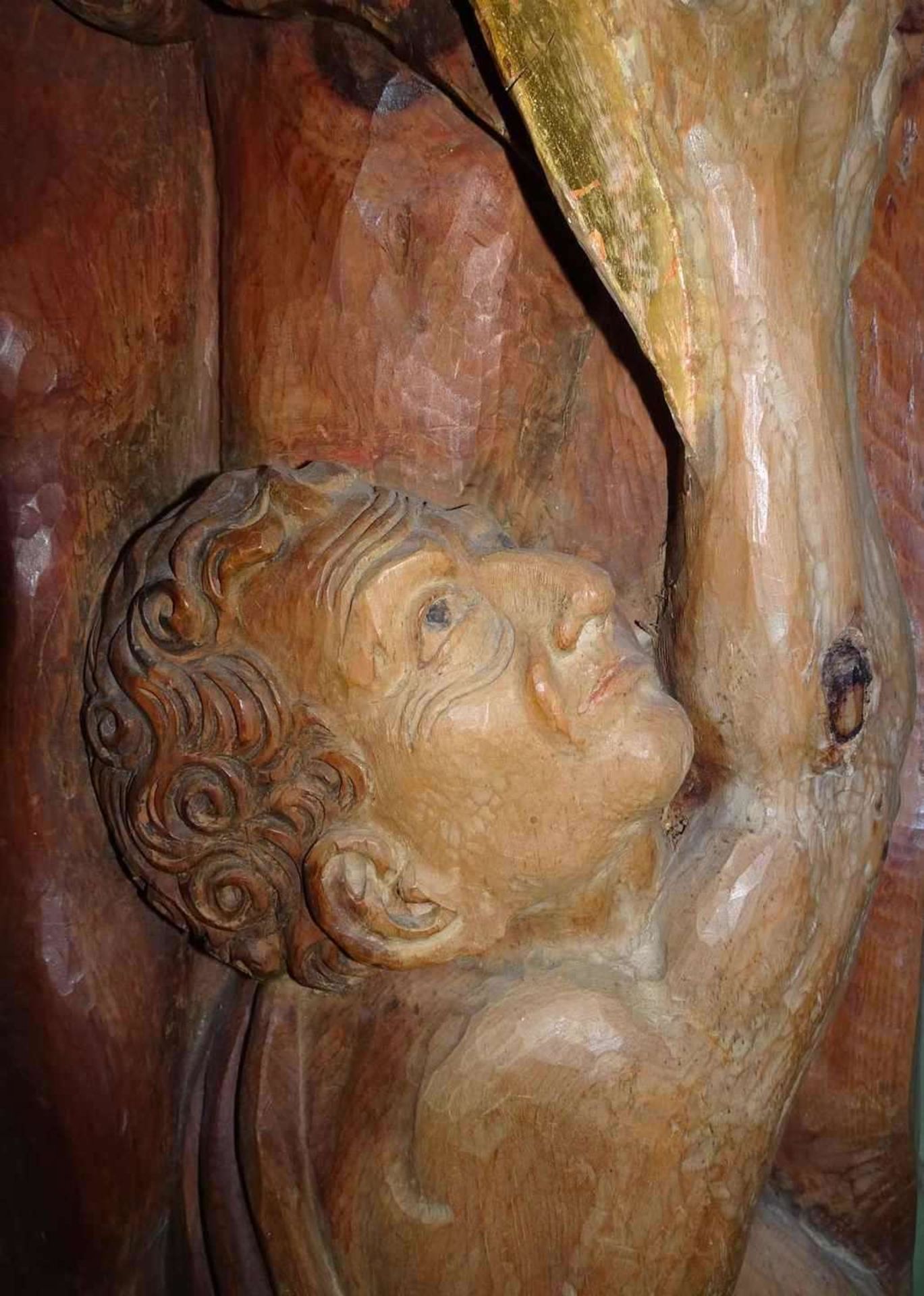 Oberammergau Schnitzerei - spektakuläres Einzelstück. "Heiliger St. Martin beim Mantel teilen". Aus - Image 4 of 6