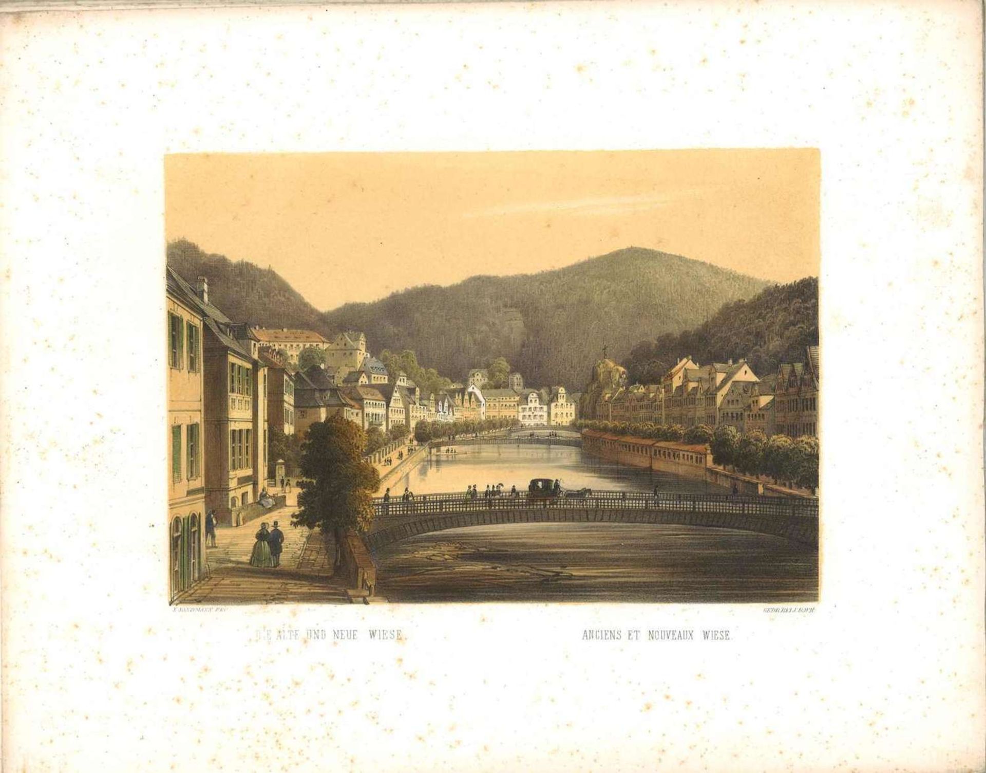 Franz Xaver Sandmann (1805-1852), Ansichten von Carlsbad. Insgesamt 12 Blätter. Farblithographien. - Bild 7 aus 7