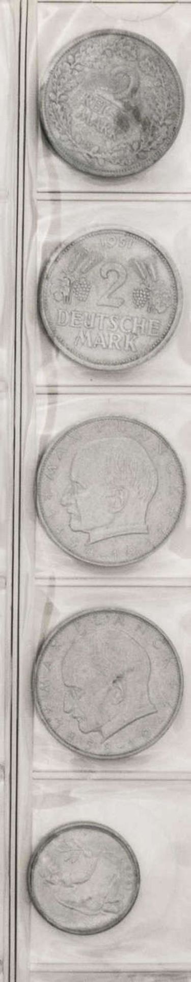 Deutschland, Sammlung 5 Pfennig - 50 Pfennig - Münzen vom Kaiserreich bis BRD. Dabei auch 1.- DM - Image 11 of 12