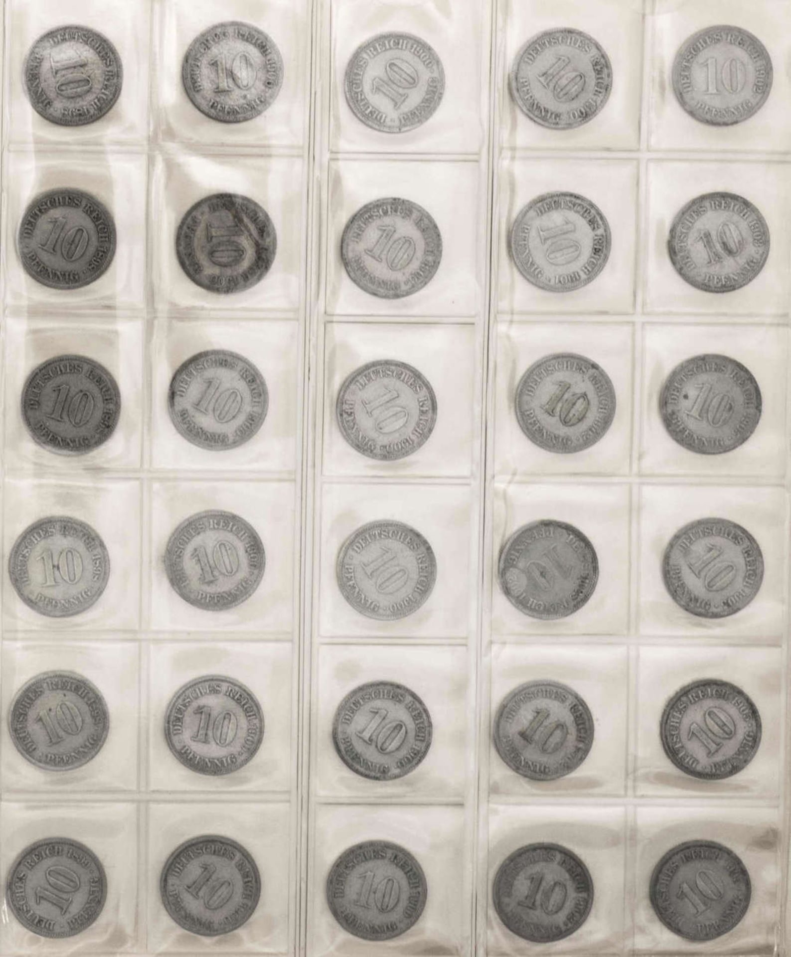Deutschland, Sammlung 5 Pfennig - 50 Pfennig - Münzen vom Kaiserreich bis BRD. Dabei auch 1.- DM - Image 4 of 12