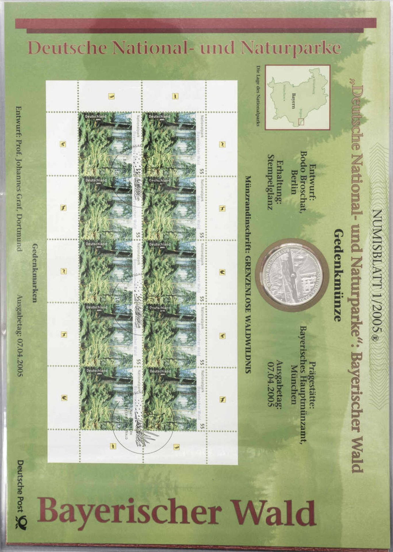 Sammlung Numisblätter, alle Münzen vorhanden. Bestehend aus: 2/2001, 3-5 / 2004, 1 - 5 / 2005 + - Bild 3 aus 5