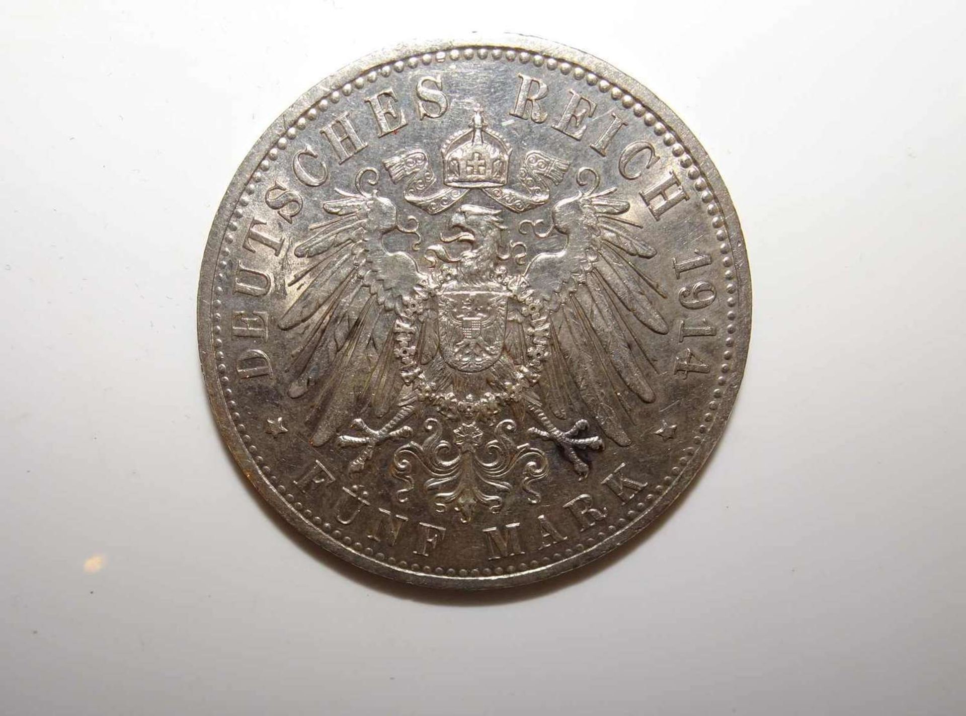 5 Mark Preussen 1914 A 5 Mark Prussia 1914 A - Bild 2 aus 2