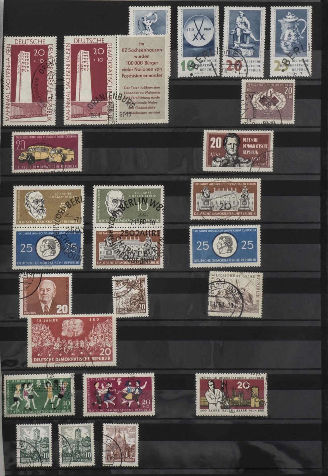 Kleine Sammlung DDR in zwei Ringordner, gestempelt, mit Blöcken. Small GDR collection in two ring - Bild 4 aus 6