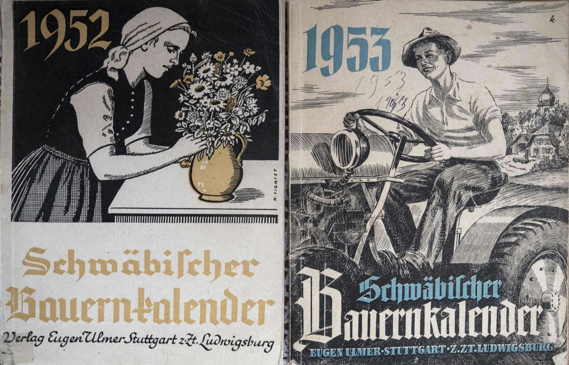 Lot "Bauernkalender" , bestehend aus: badischer Bauernkalender 1940, schwäbischer Bauernkalender