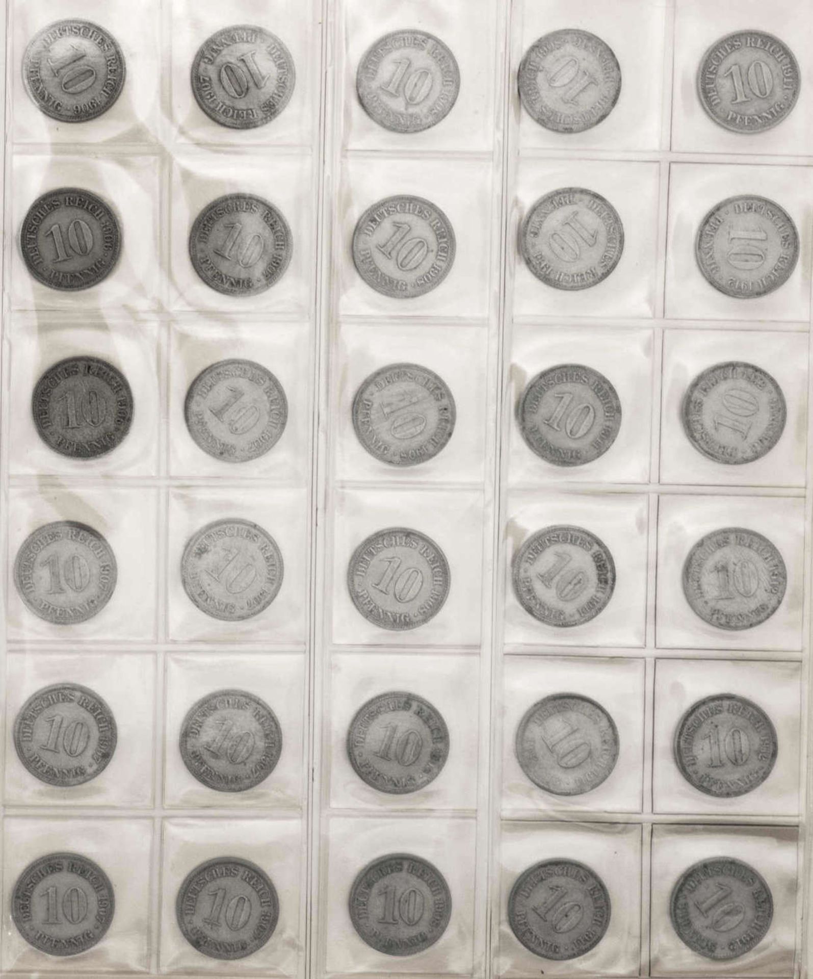 Deutschland, Sammlung 5 Pfennig - 50 Pfennig - Münzen vom Kaiserreich bis BRD. Dabei auch 1.- DM - Image 5 of 12