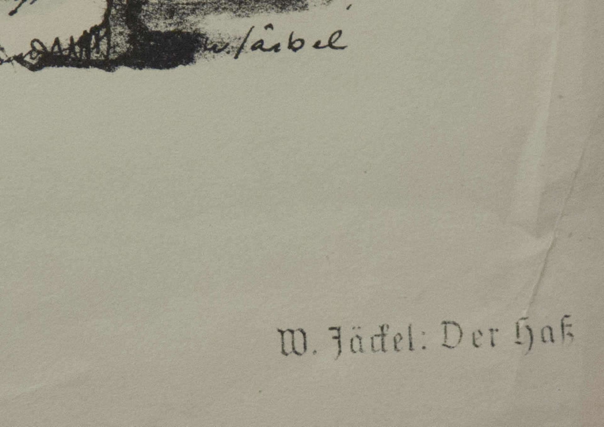 W. Jäckel - Willy Jäckel (1888-1944) "Der Haß", Grafik Multiple, Lithographie 1916. Maße: ca. 26x - Bild 2 aus 2