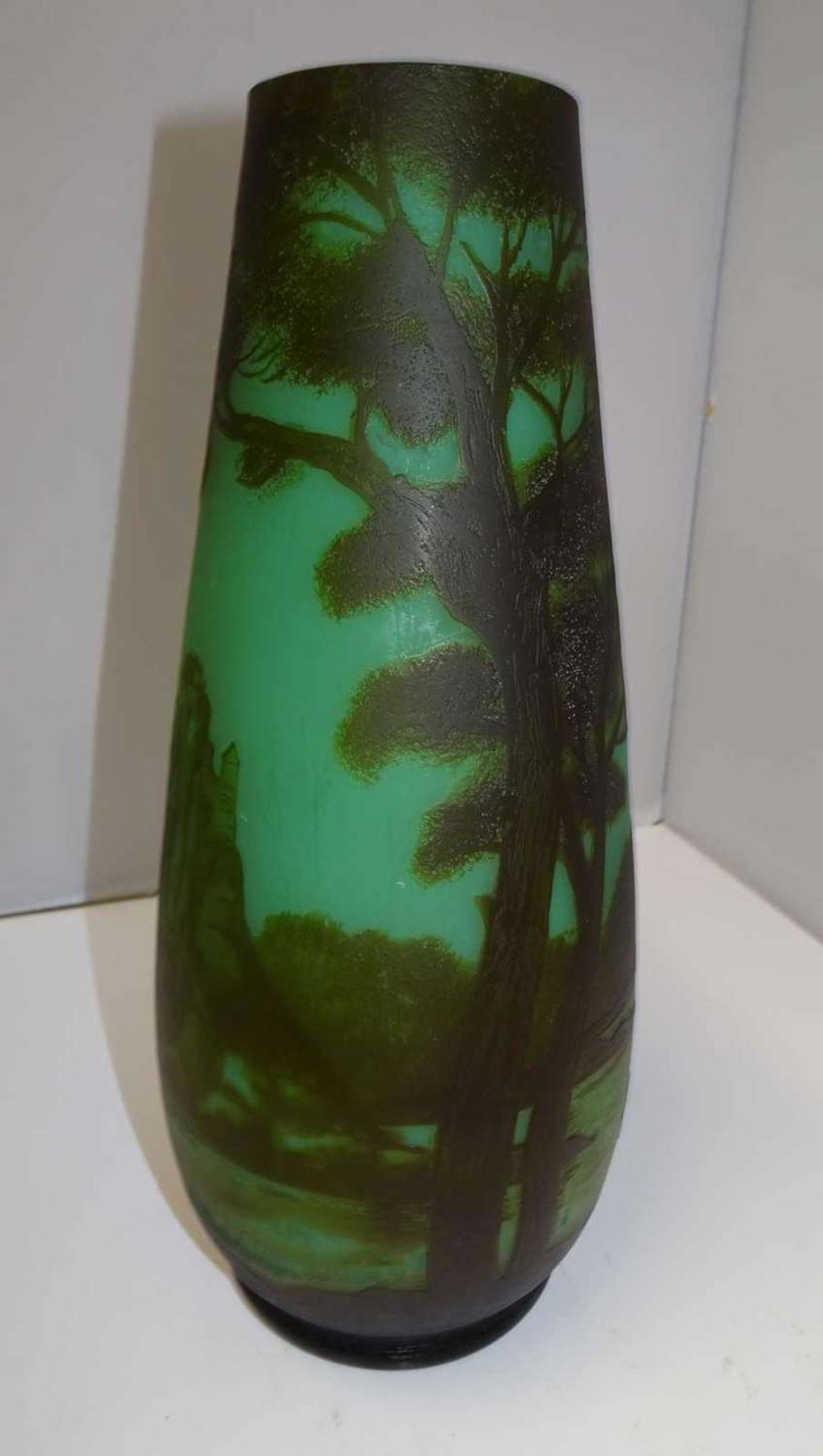 Glasziervase, Johann Lötz Witwe mit Pseudosignatur "Richard", umlaufend 2-fach geätzter - Bild 4 aus 4