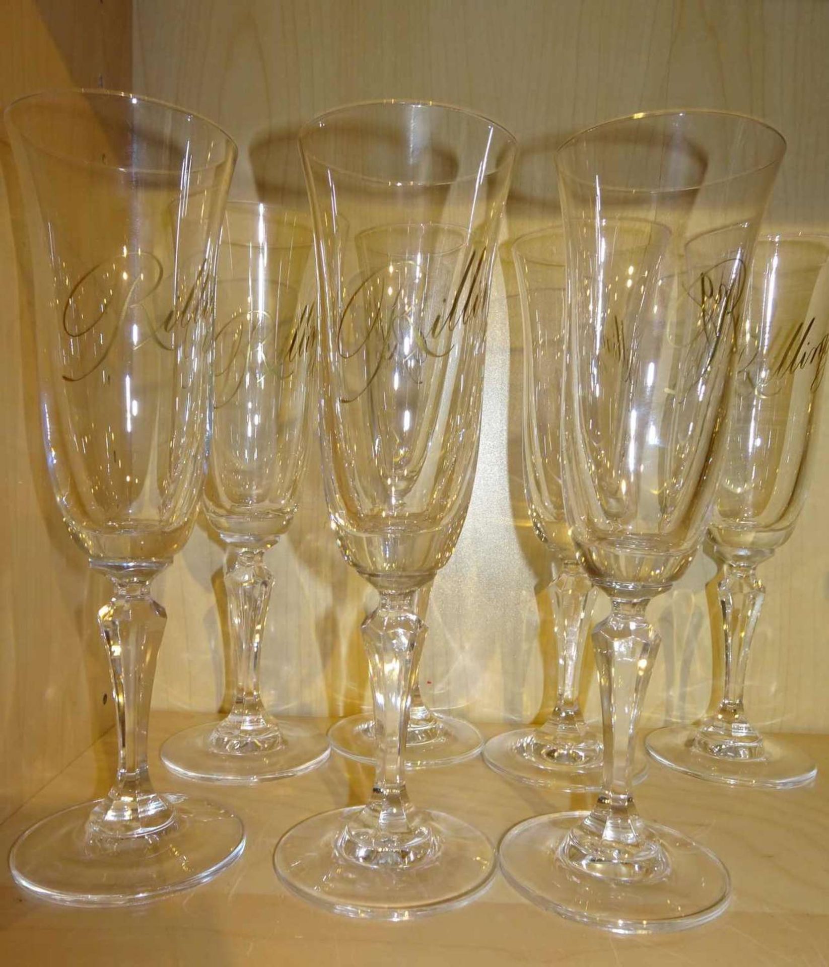 Lot Gläser Firma Schott, bestehend aus 9 Cocktailgläser, 7 Weingläser, 8 Cognacgläser, sowie 5 - Image 2 of 3
