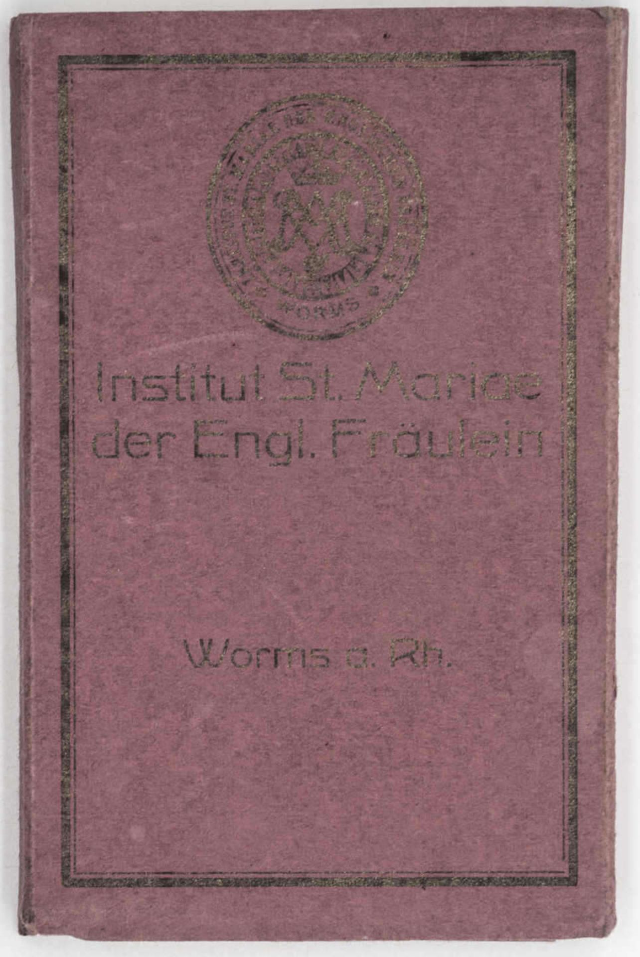Institut St. Mariae der Engl. Fräulein Worms a, Rhein. Leporello - Postkarten. Orig.