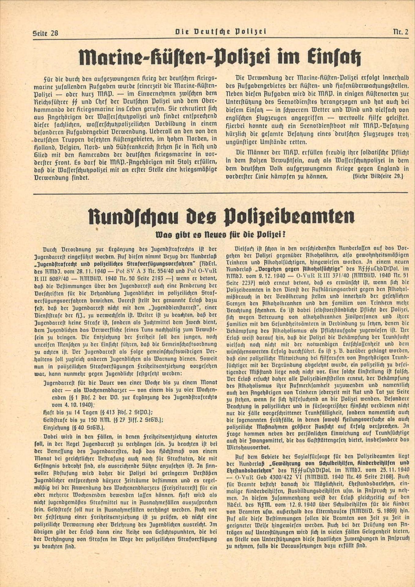 Die Deutsche Polizei. Herausgegeben im Auftrage des Reichsführers SS und Chefs der Deutschen - Bild 2 aus 2