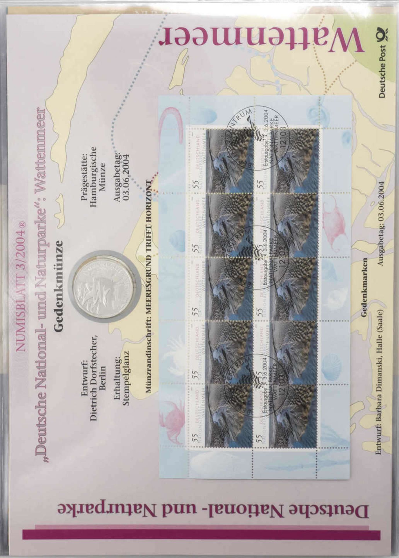 Sammlung Numisblätter, alle Münzen vorhanden. Bestehend aus: 2/2001, 3-5 / 2004, 1 - 5 / 2005 + - Bild 2 aus 5