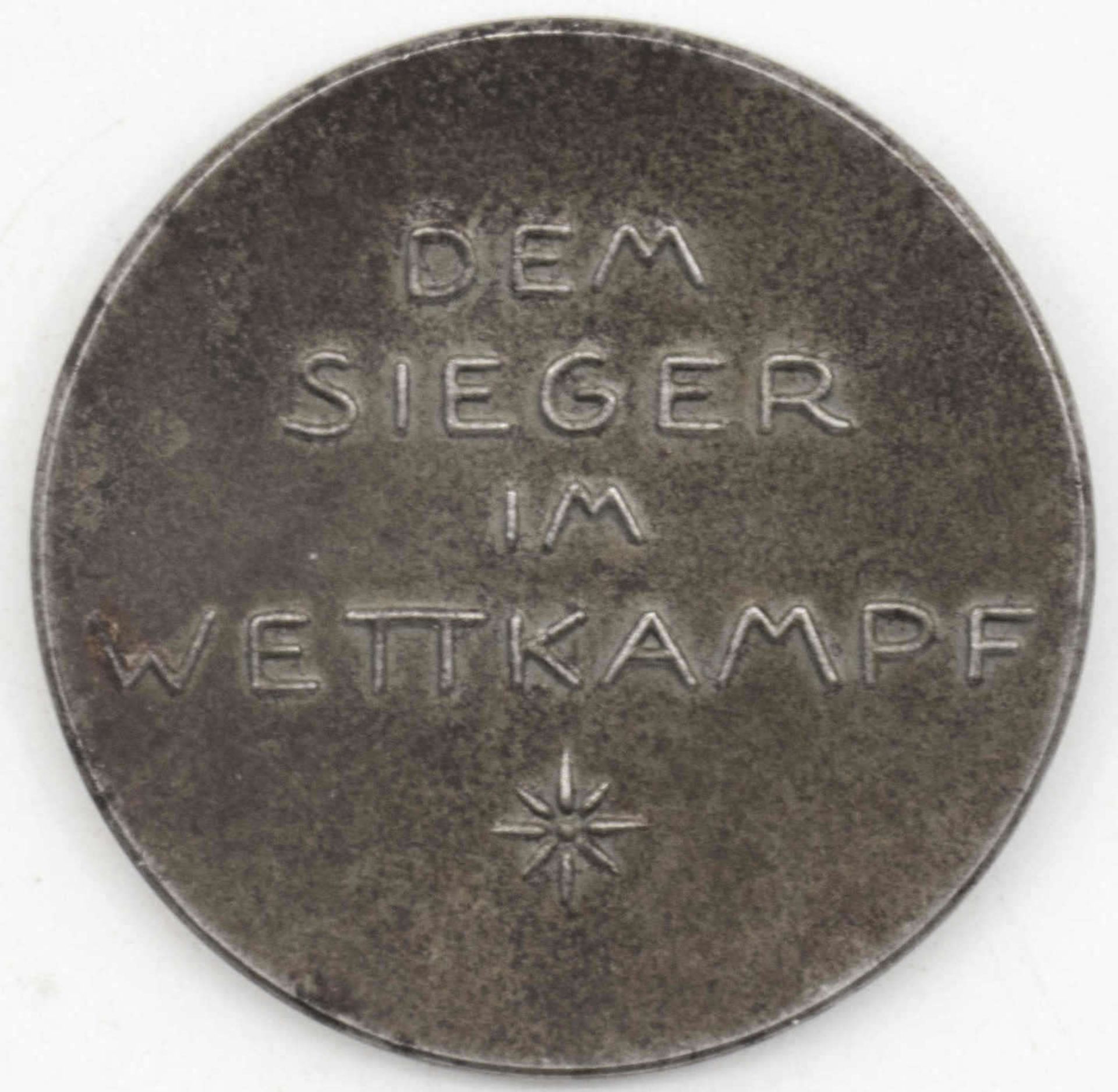 Medaille / Auszeichnung "Württ. Jugendwehr - dem Sieger im Wettkampf". Durchmesser: ca. 45 mm. - Bild 2 aus 2